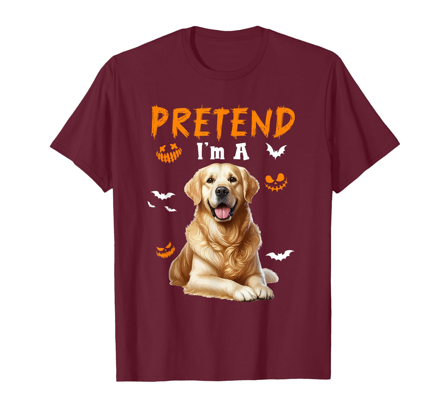 Pretend I'm A Golden Retriever Halloween Costume Owner Kids T-Shirt