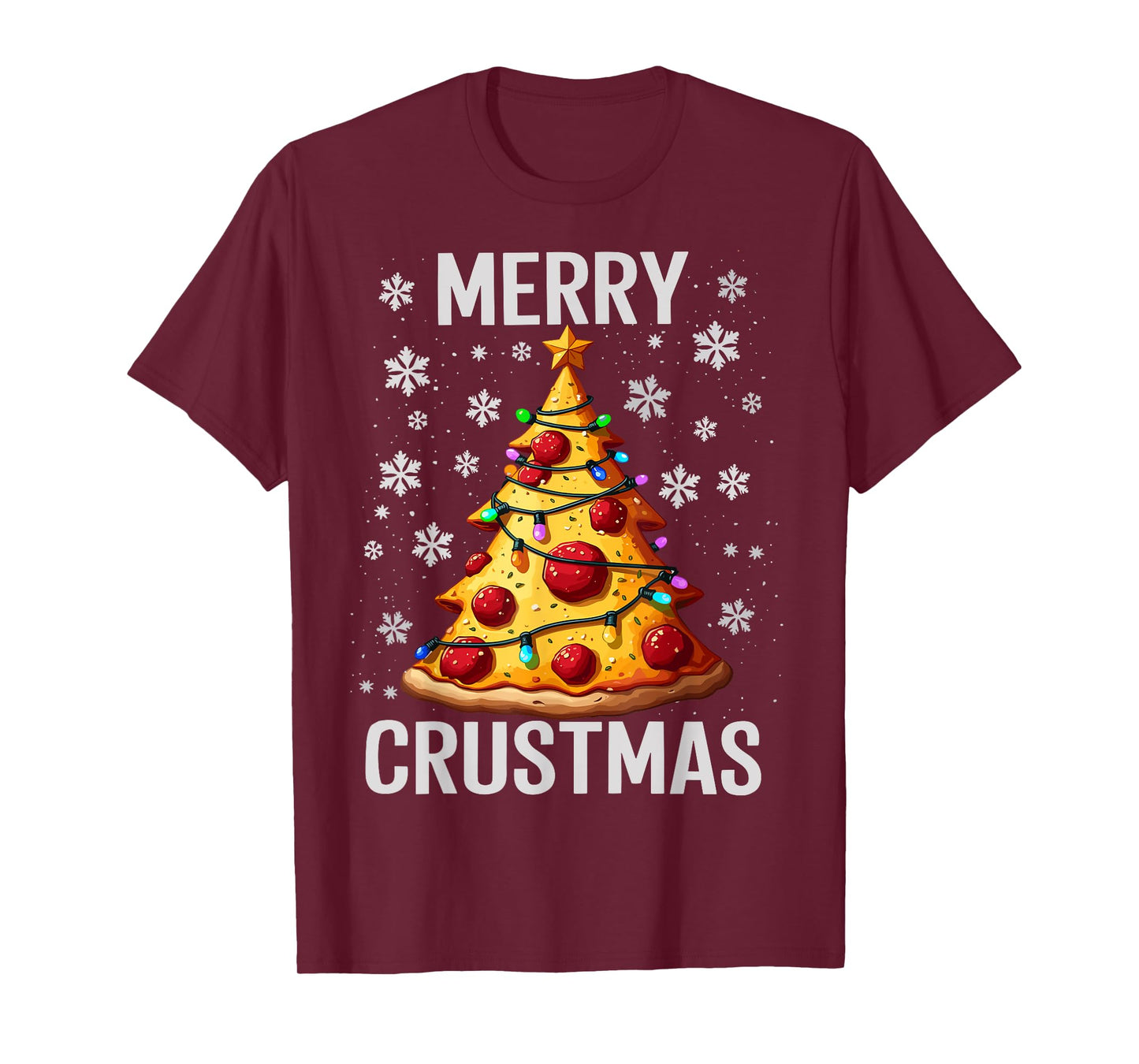 Merry Crustmas Pizza Christmas Xmas T-Shirt