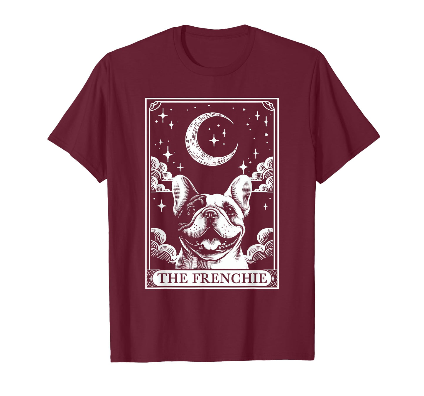 Tarot Card Vintage Crescent Moon French Bulldog Dog Mom T-Shirt