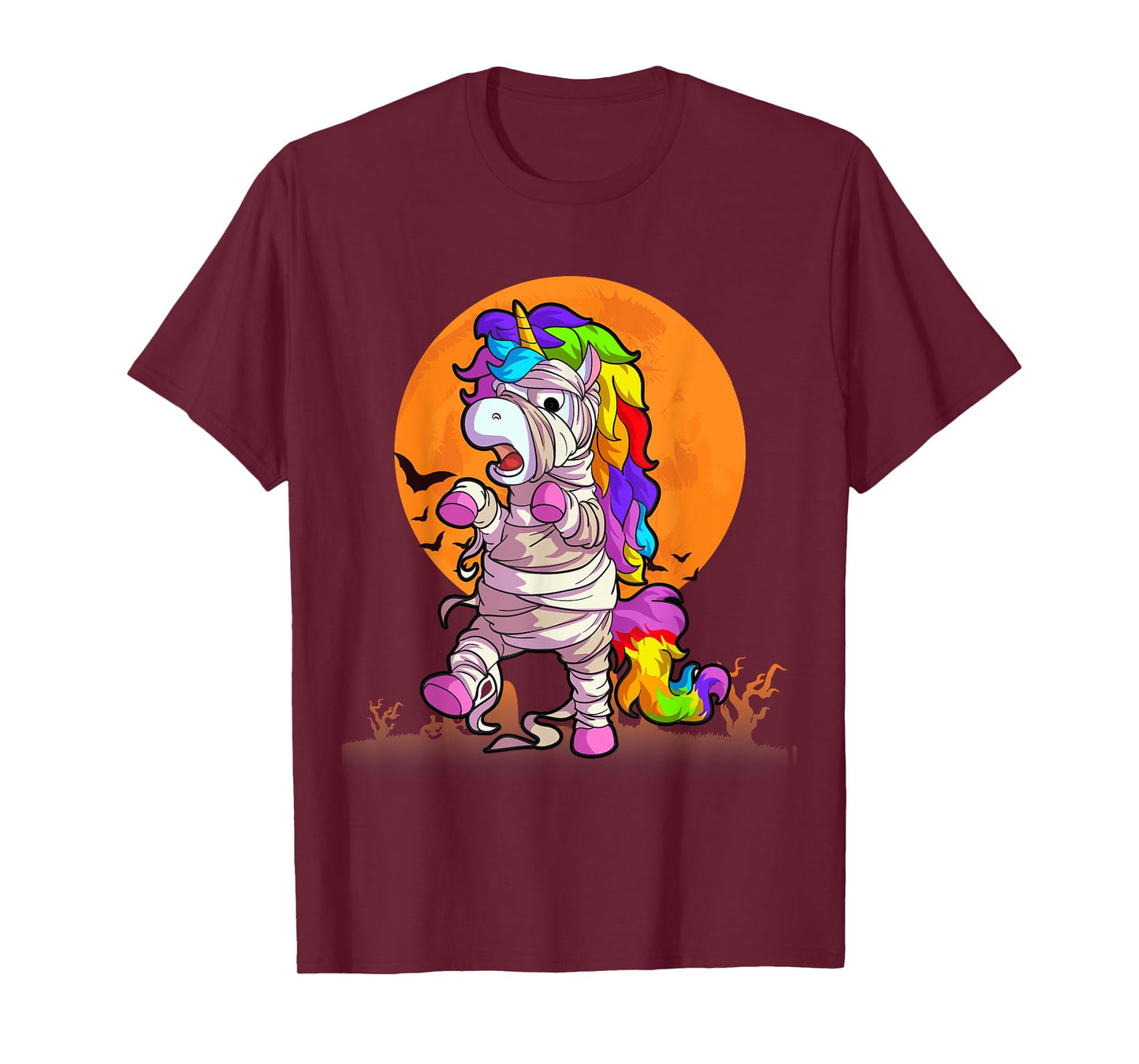 Mummy Unicorn Halloween Girls Unicorn Halloween T-Shirt