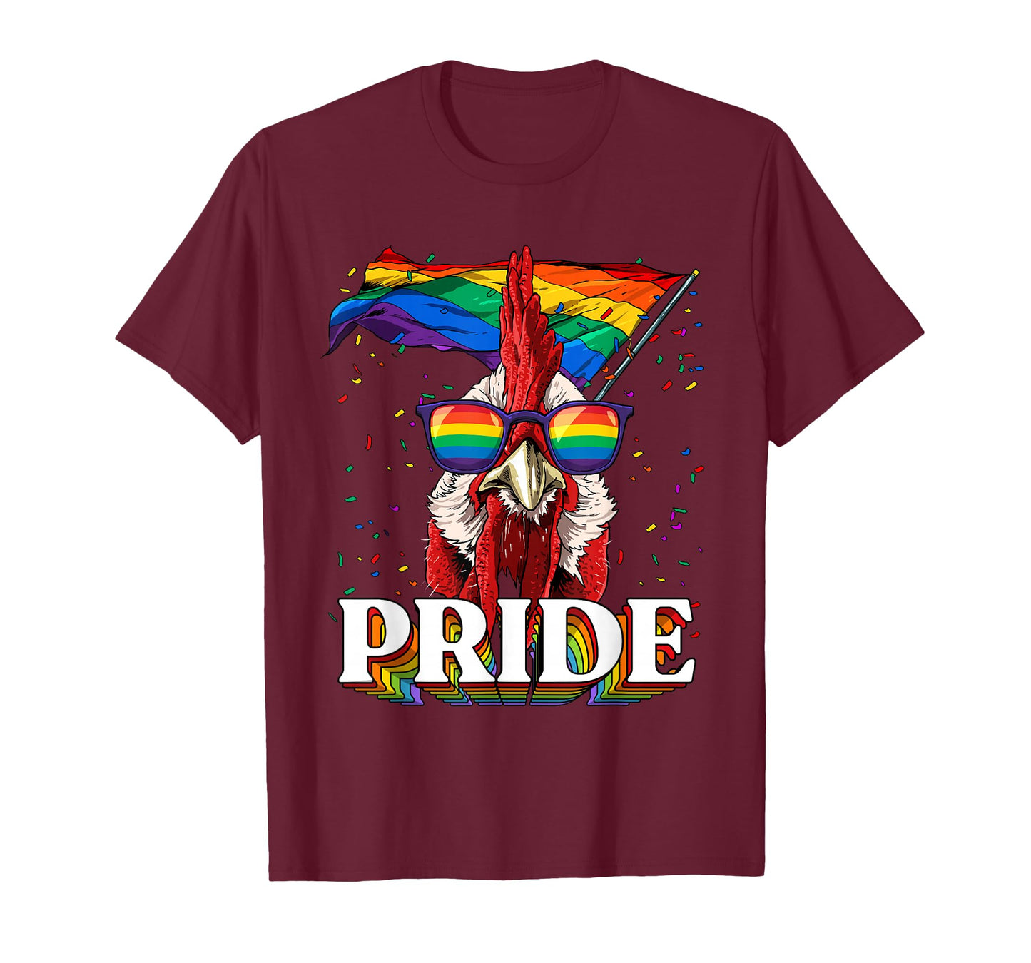 Pride LGBTQ Chicken Rainbow Flag Pride Month Rooster Animal T-Shirt