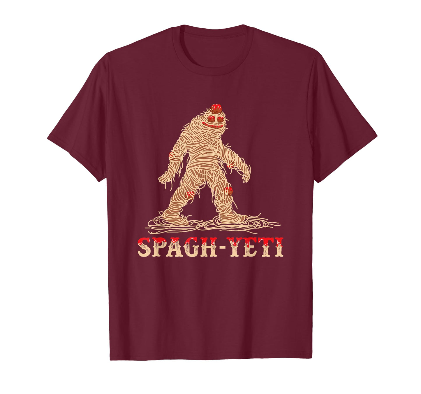 Spaghetti Pasta Meatballs Ramen Noodle Shirt Sasquatch Gift T-Shirt