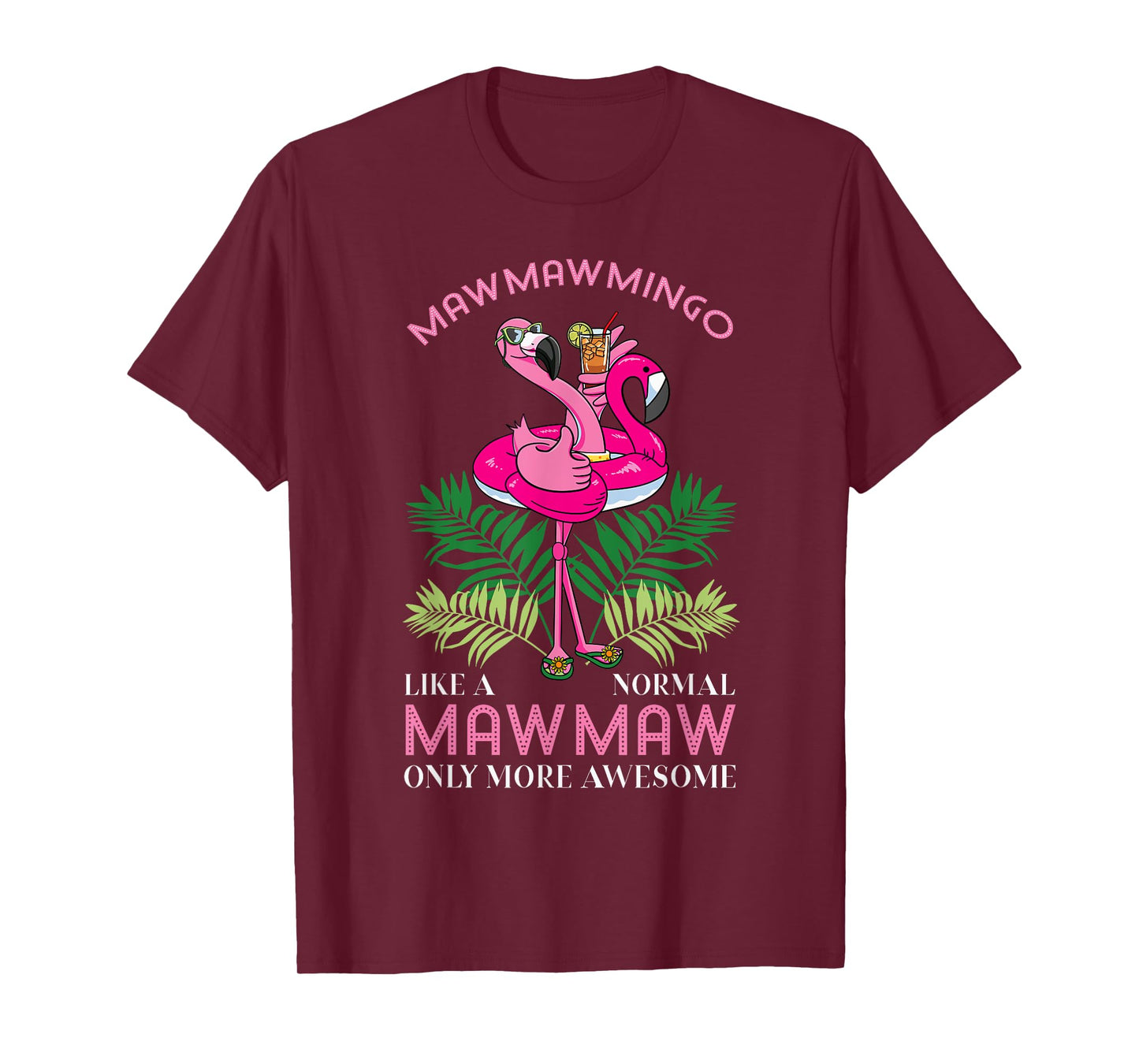 Mawmawmingo Grandmother Flamingo Lover Gramma Grandma Granny T-Shirt