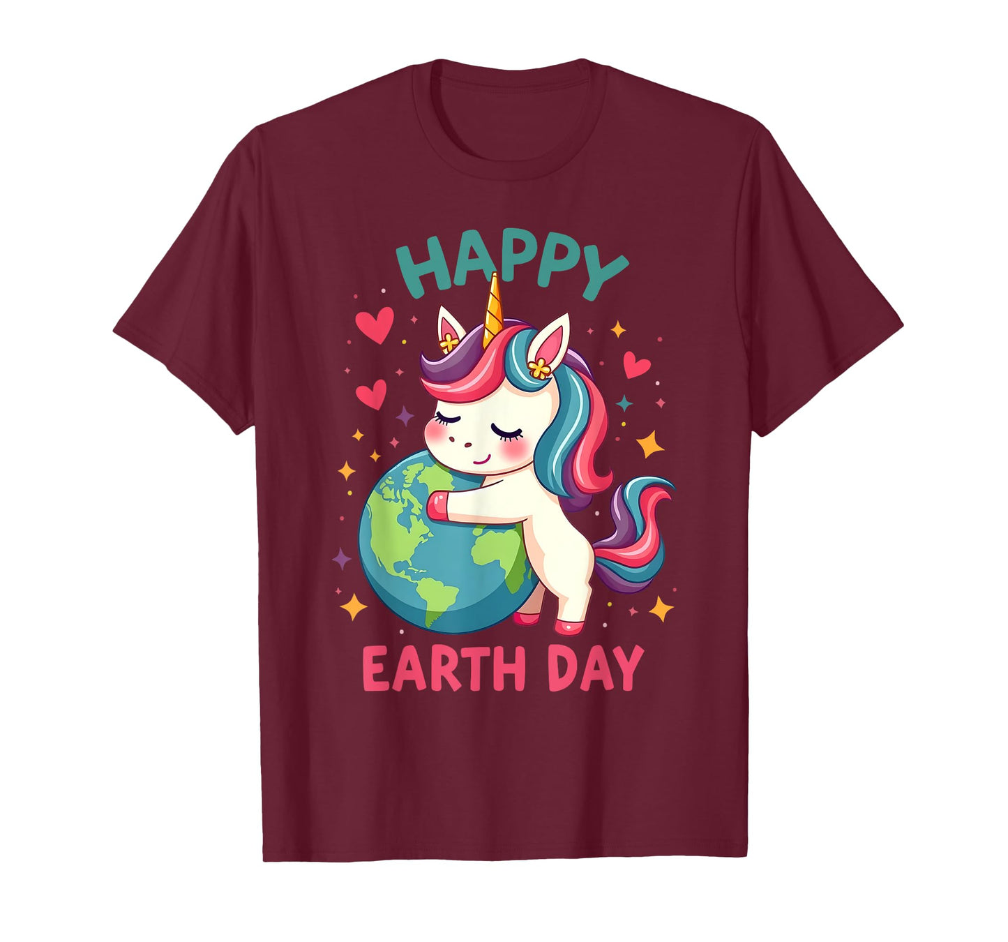 Cute Unicorn Happy Earth Day Groovy Women Men Kids T-Shirt