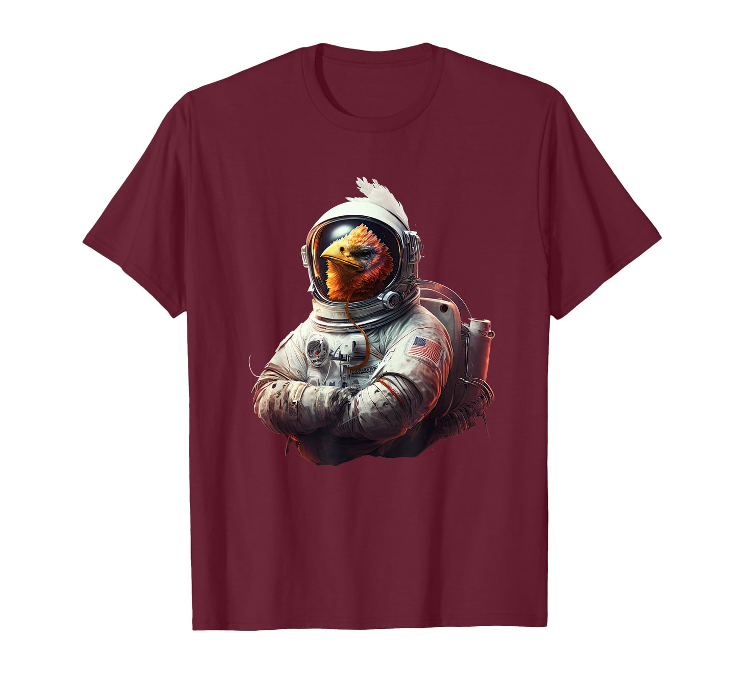 Chicken Cool Astronaut space T-Shirt