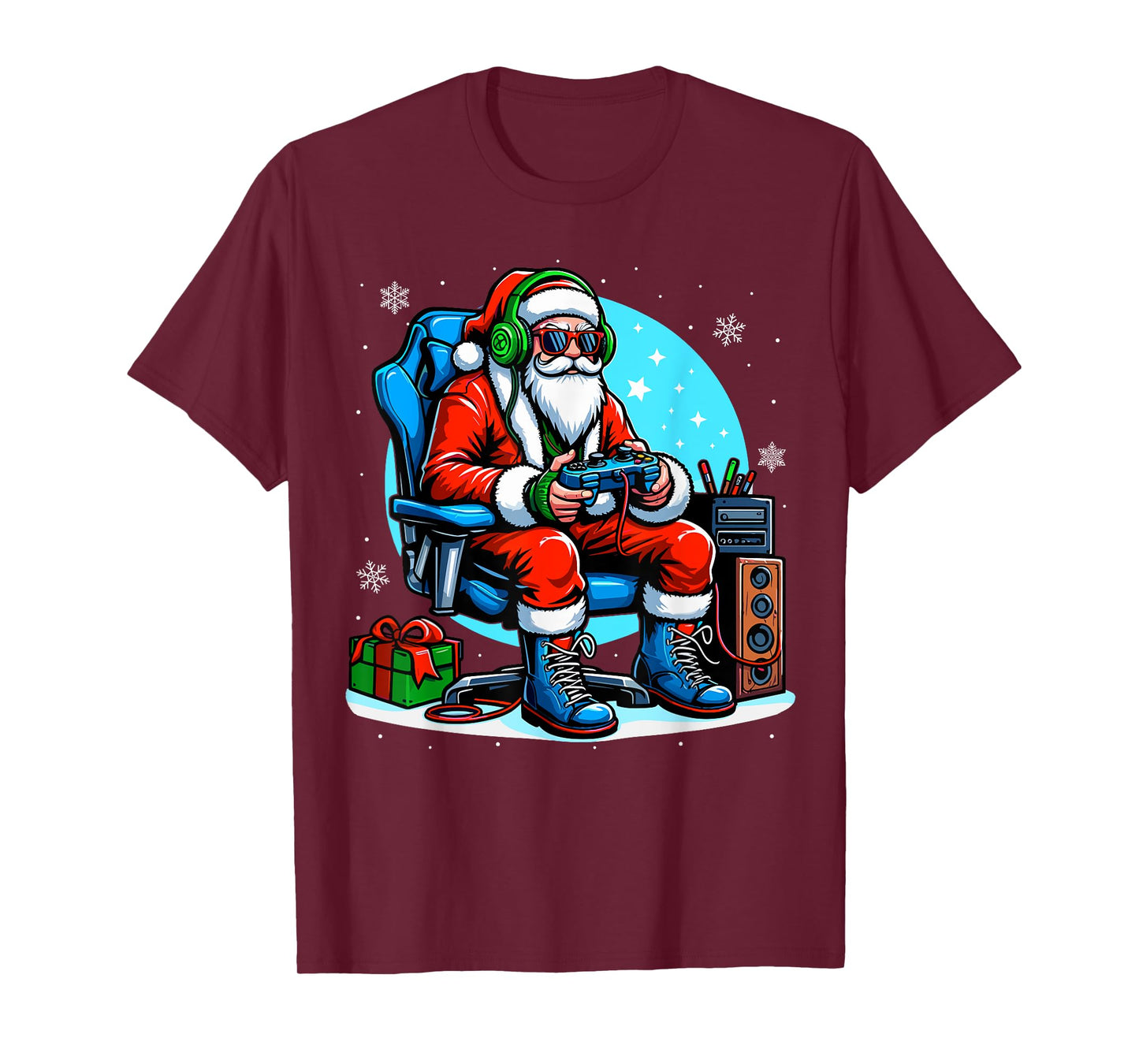 Christmas Santa Gamer Xmas Funny video gaming Christmas boys T-Shirt