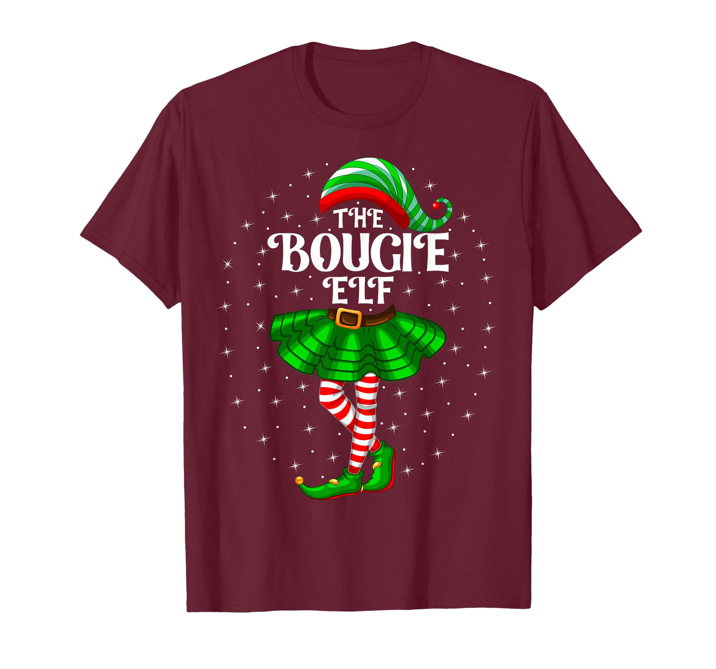 Xmas Group Matching Women Girls The Bougie Elf Christmas T-Shirt