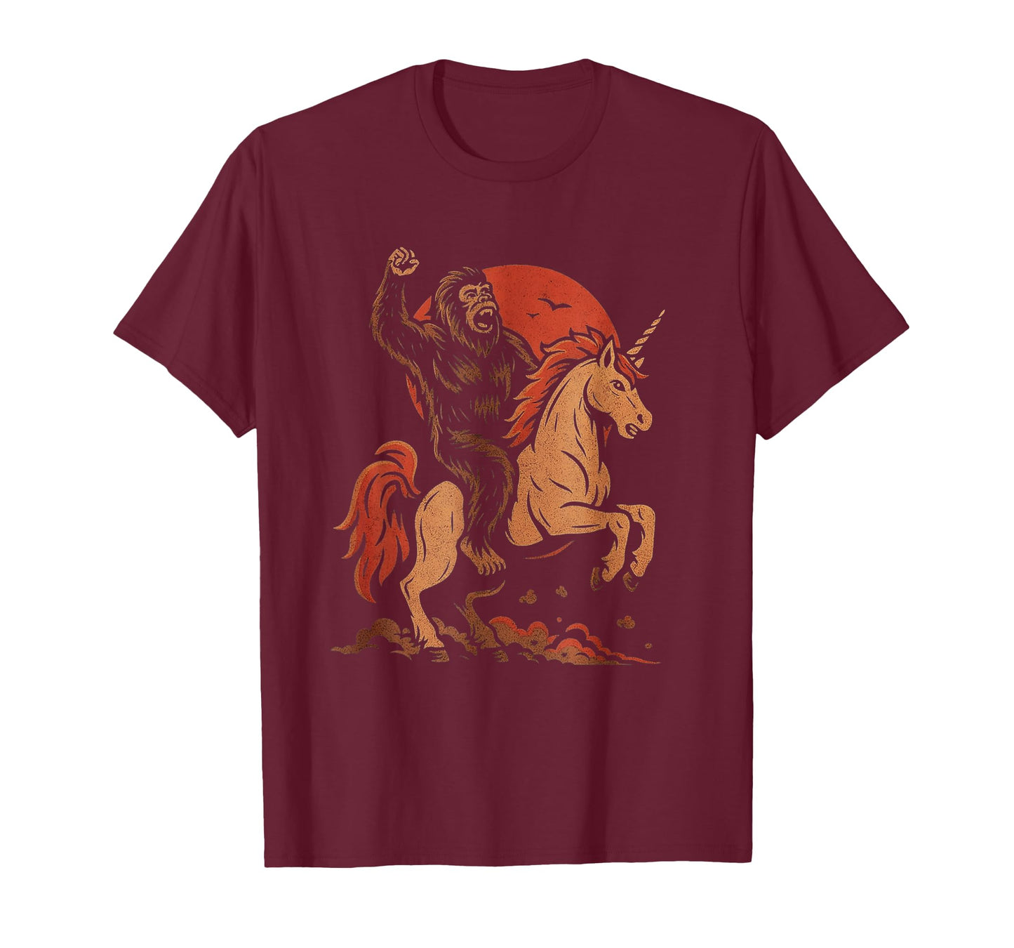 Adult Unicorn Shirt for Men Unicorn Sasquatch Bigfoot Men T-Shirt