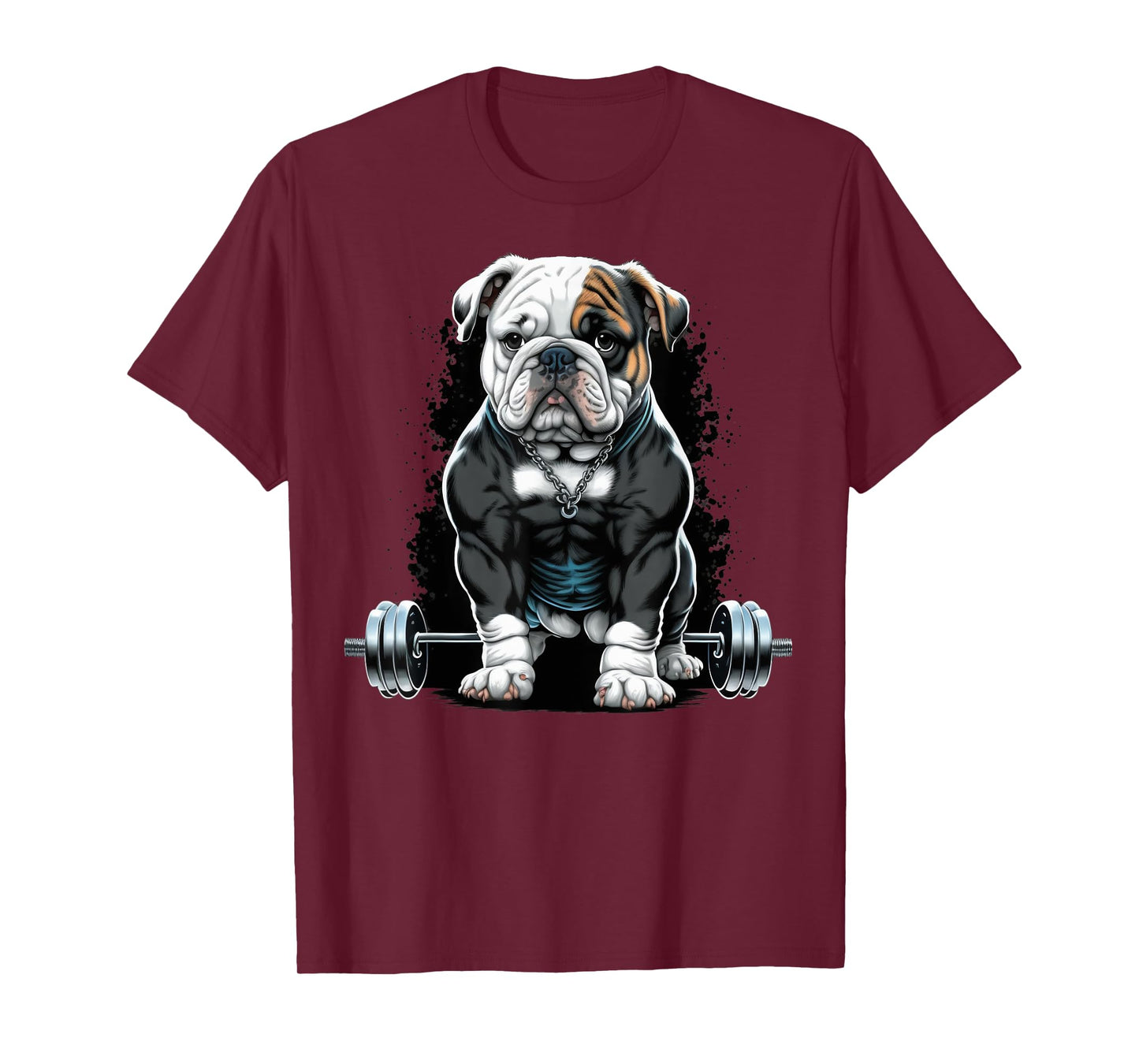 Bulldog Weightlifting Dog Funny Fitness Gym Bulldog T-Shirt