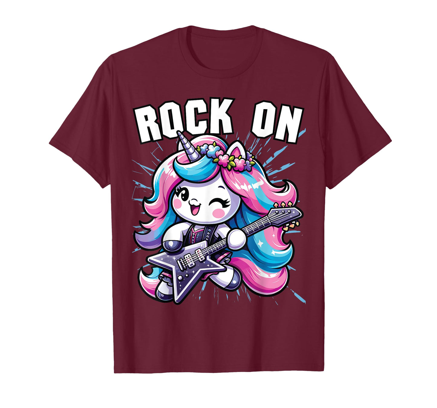 Girls Rock, Rock On, Unicorn Girls Rock and Roll T-Shirt