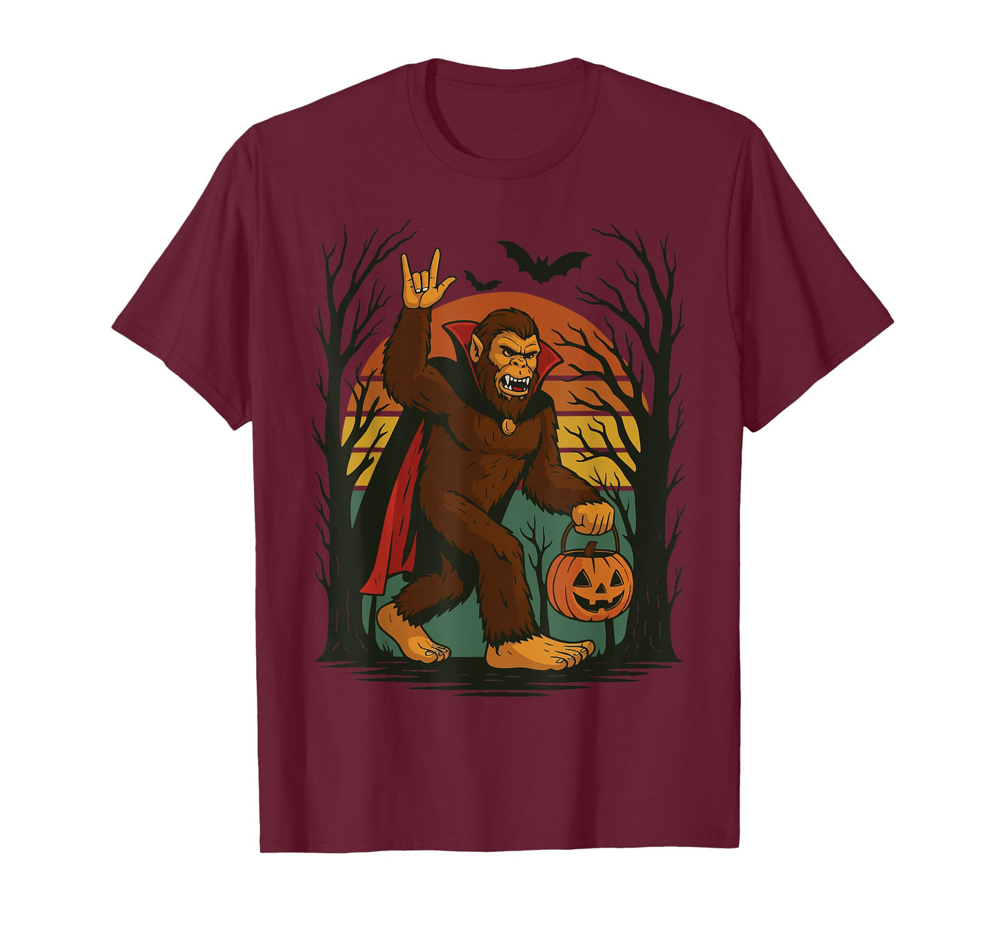 Bigfoot Halloween Vampire T-Shirt