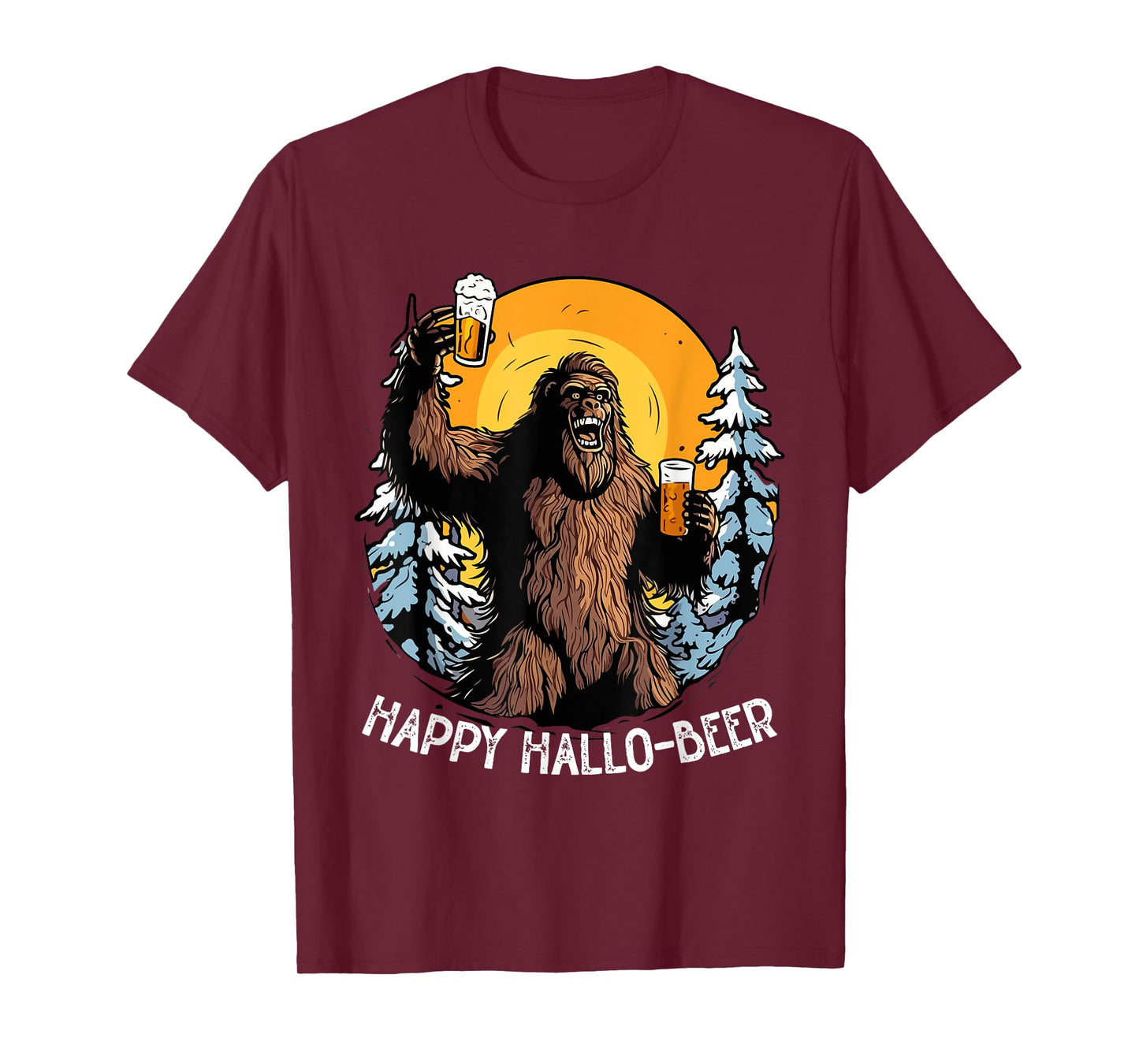 Bigfoot Halloween Costume Sasquatch Beer Trick Or Treat T-Shirt