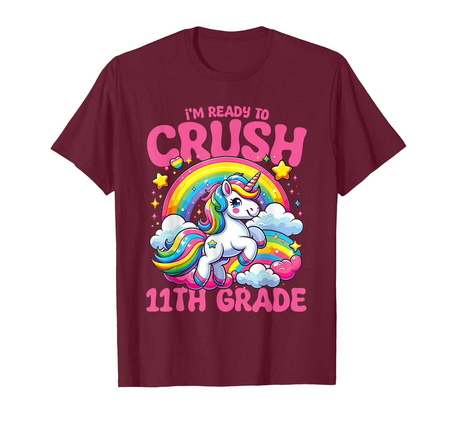 Crush 11th Grade Unicorn Girls Teacher Back to School T-Shirt