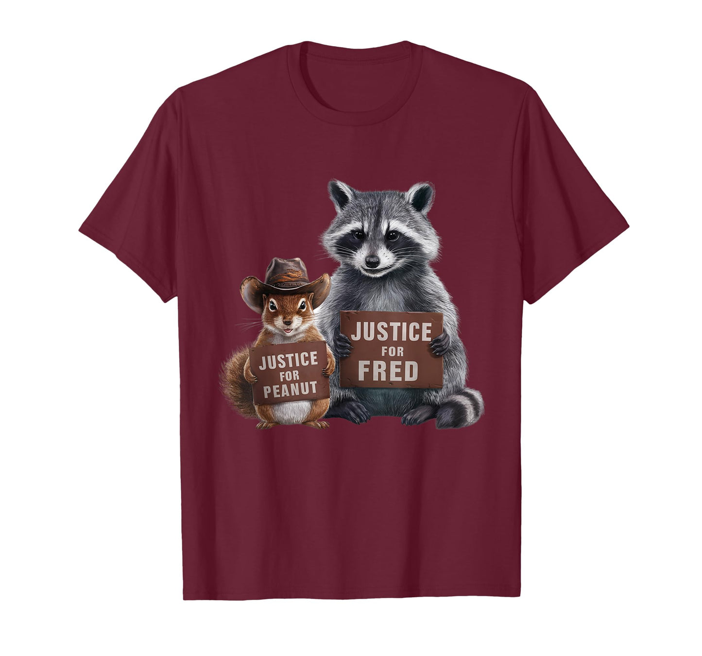Justice For Peanut And Fred Unisex-Kids Black Cartoon Classic T-Shirt