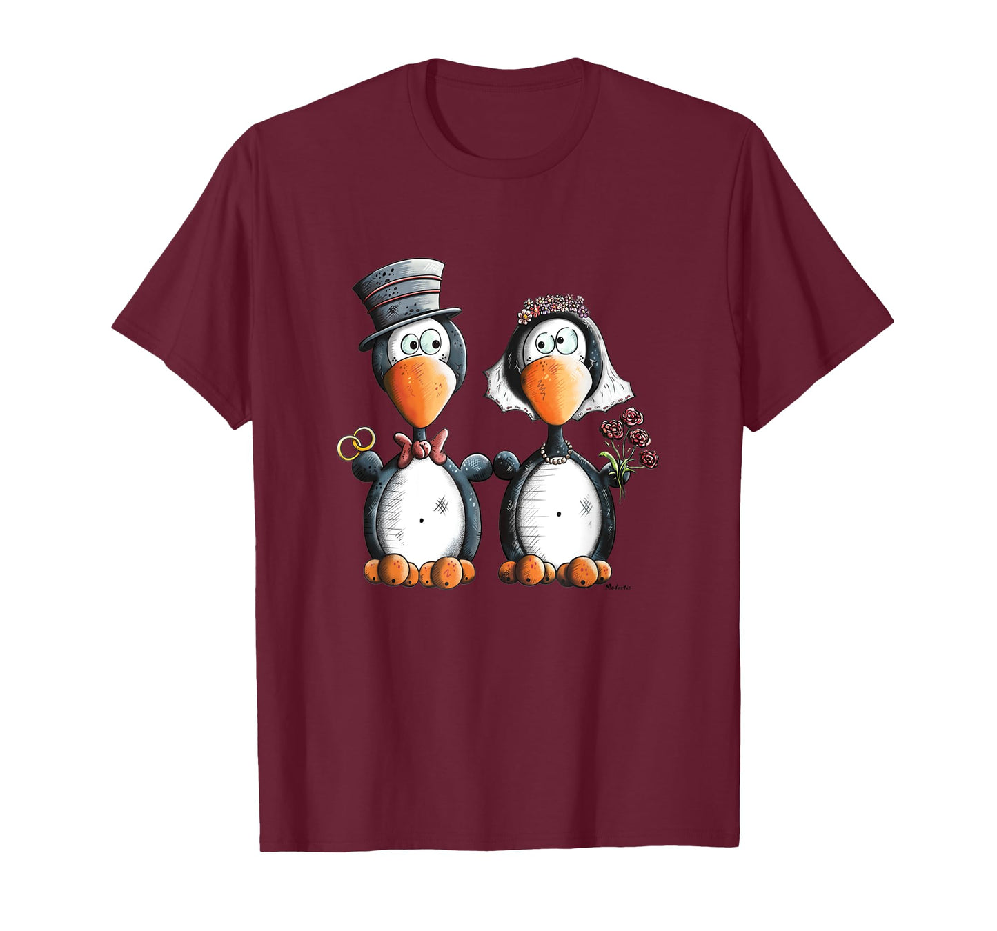 Awesome Penguin Wedding Gift For Bride And Groom T-Shirt