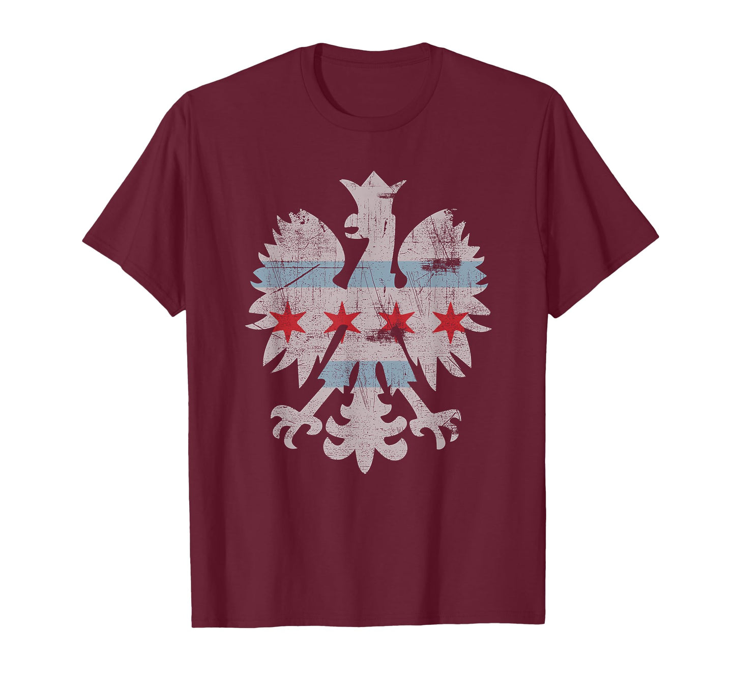 Chicago Flag Polish Poland Eagle Vintage Shirt T-Shirt
