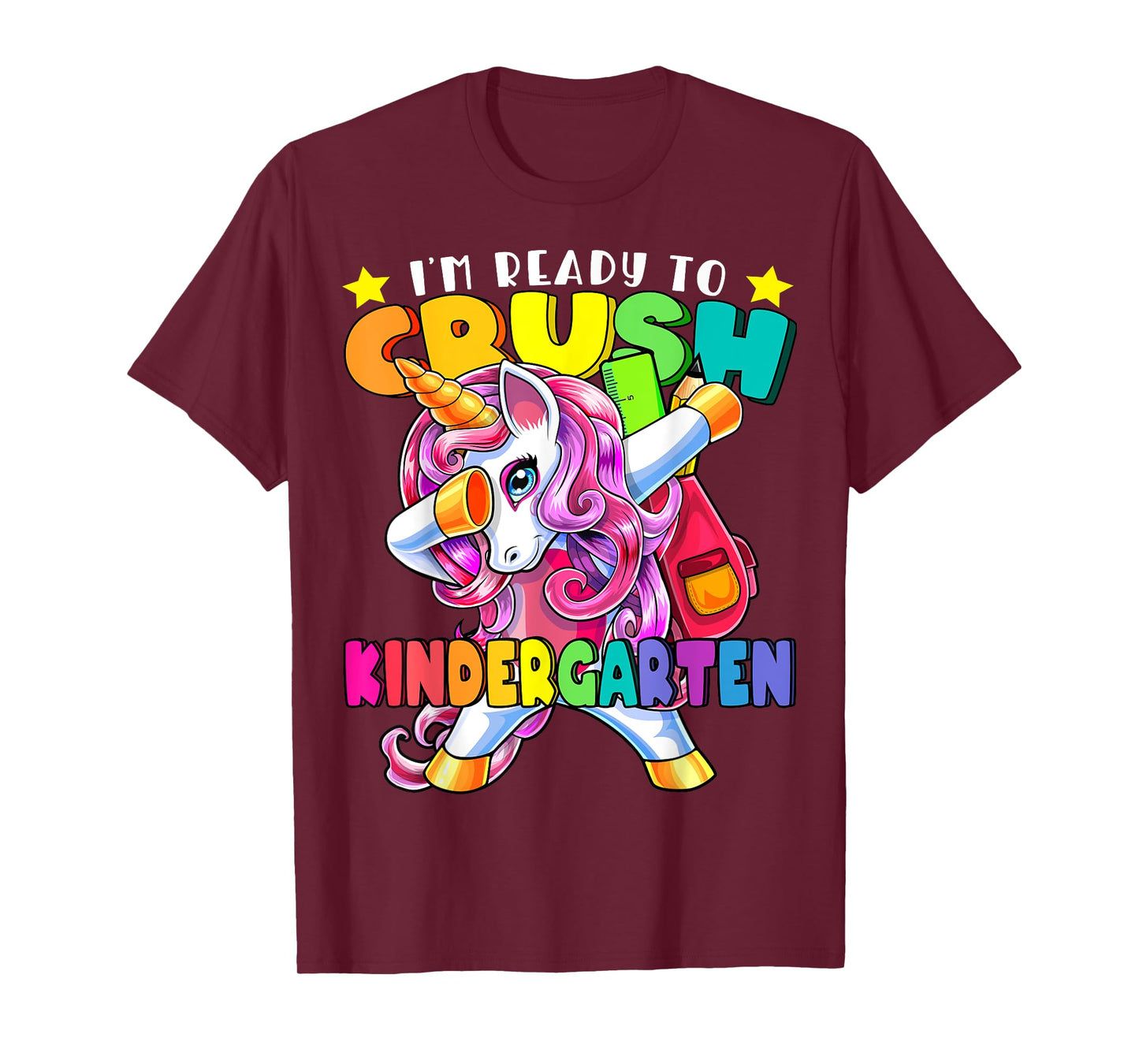 Kindergarten Dabbing Unicorn Back to School Girls Gift T-Shirt