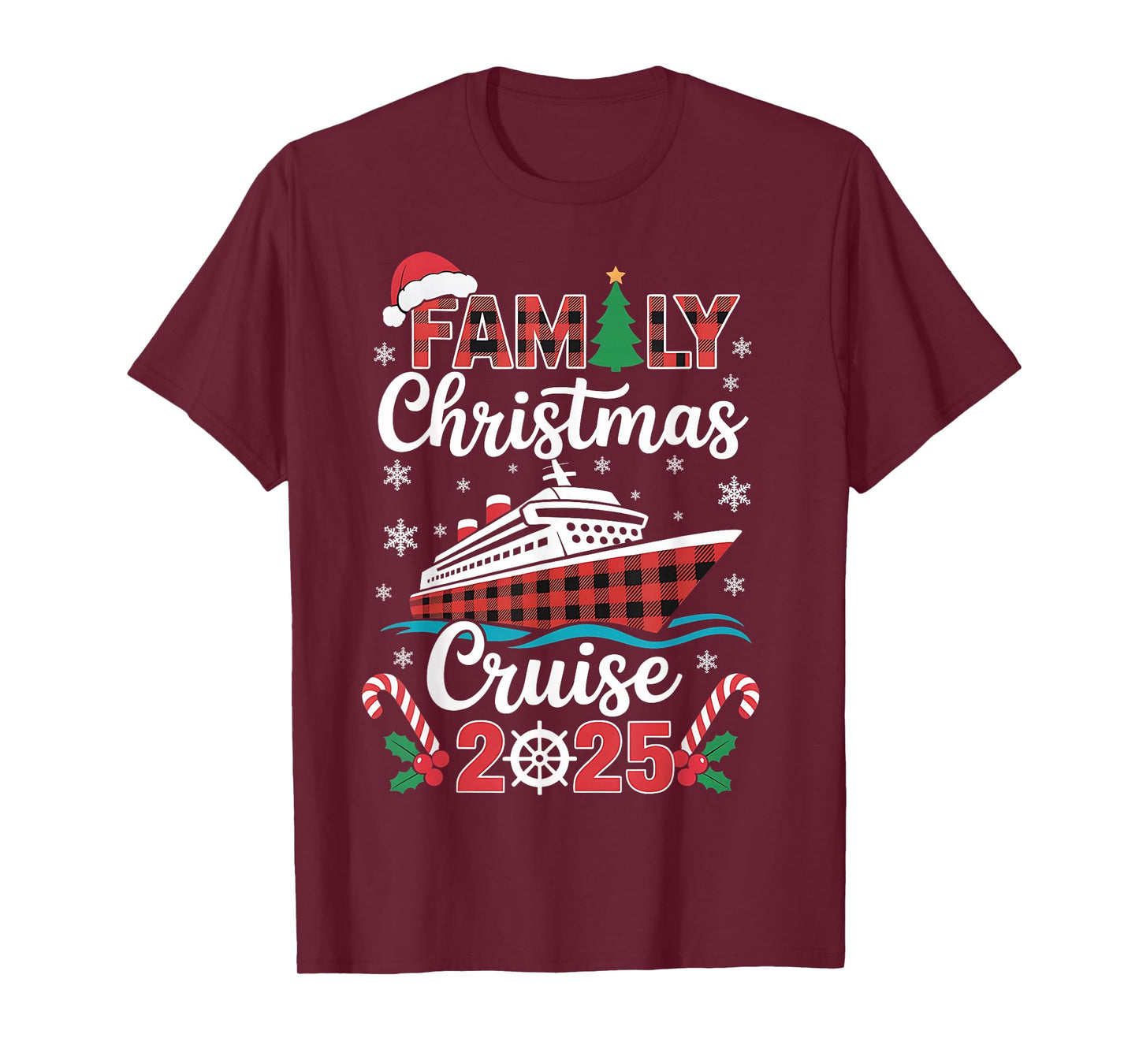 Family Christmas Cruise 2025 Matching Family Cruise Holiday T-Shirt