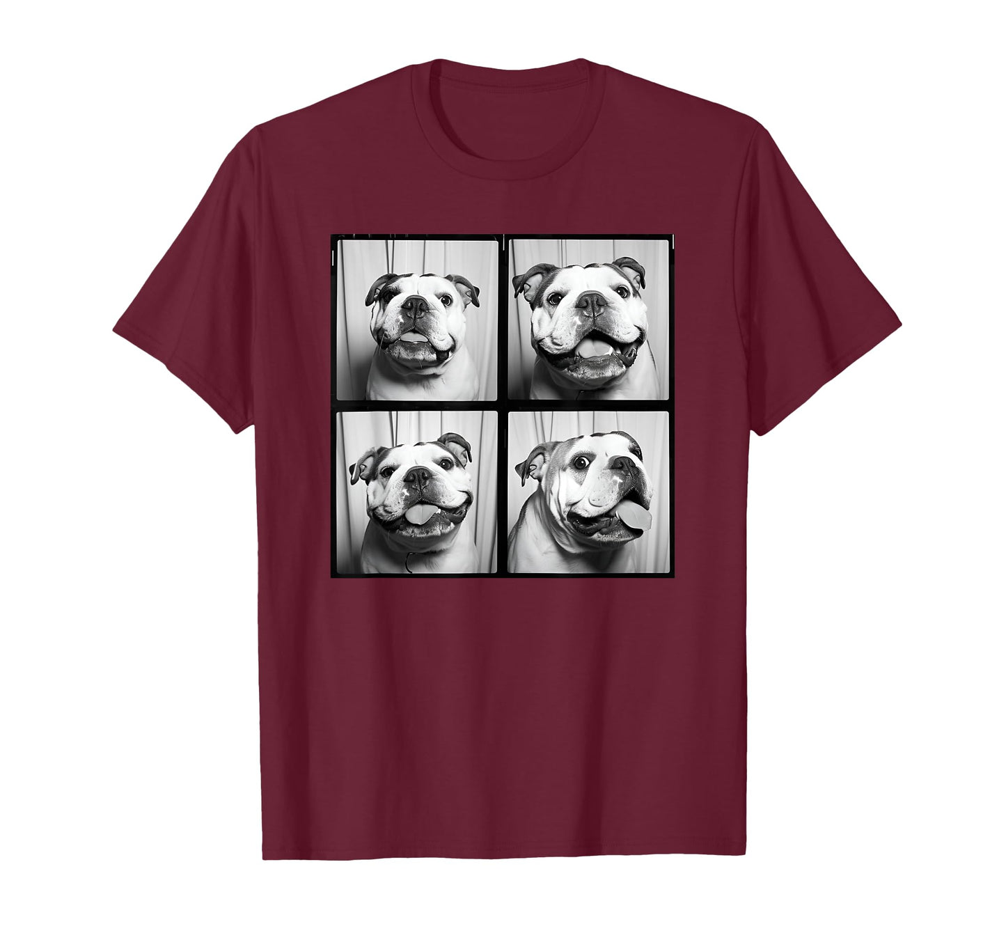 English Bulldog Puppy Face Pet Portrait Bulldog Mom T-Shirt