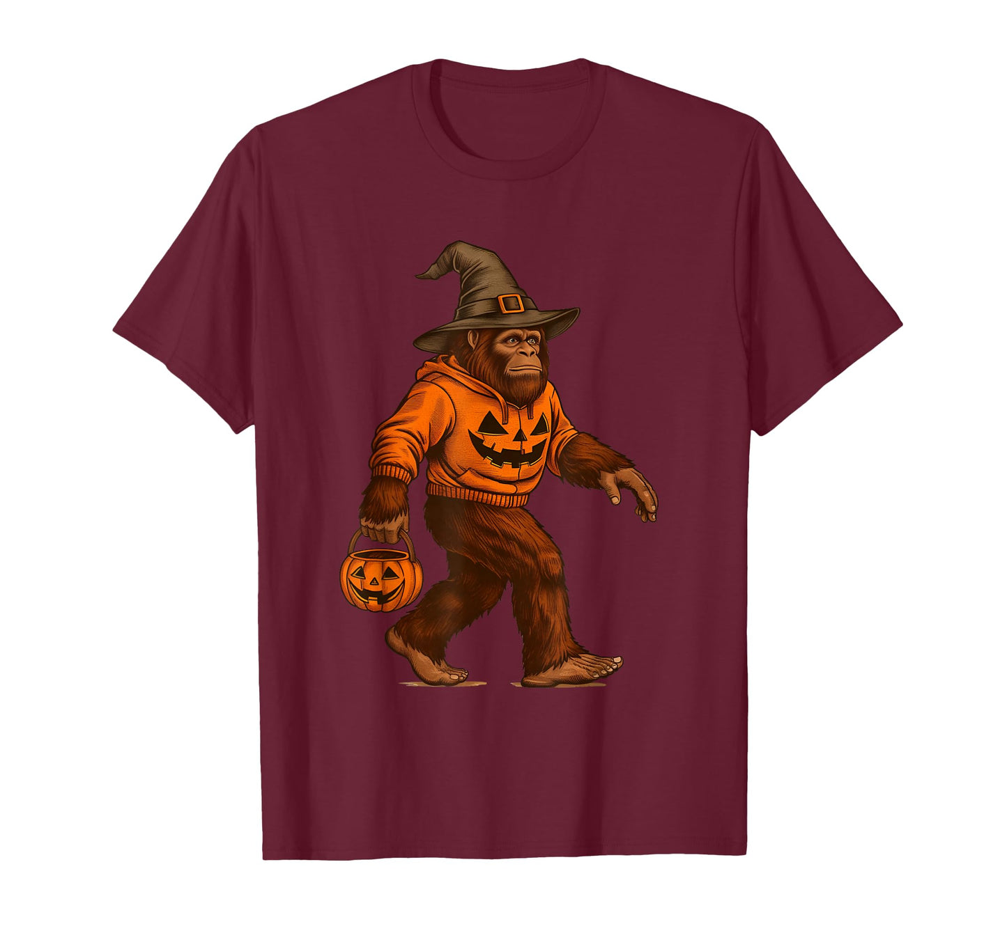 Bigfoot Halloween Trick Or Treat Sasquatch Costume Men Women T-Shirt