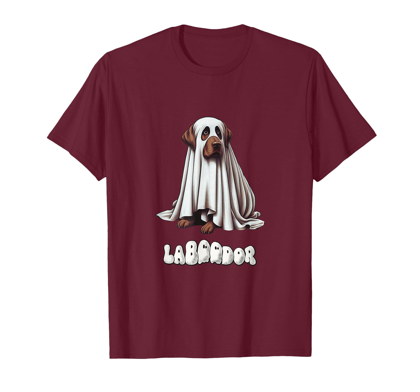 Chocolate Labrador Halloween Ghost, LaBOOdor, Brown Lab Mom T-Shirt