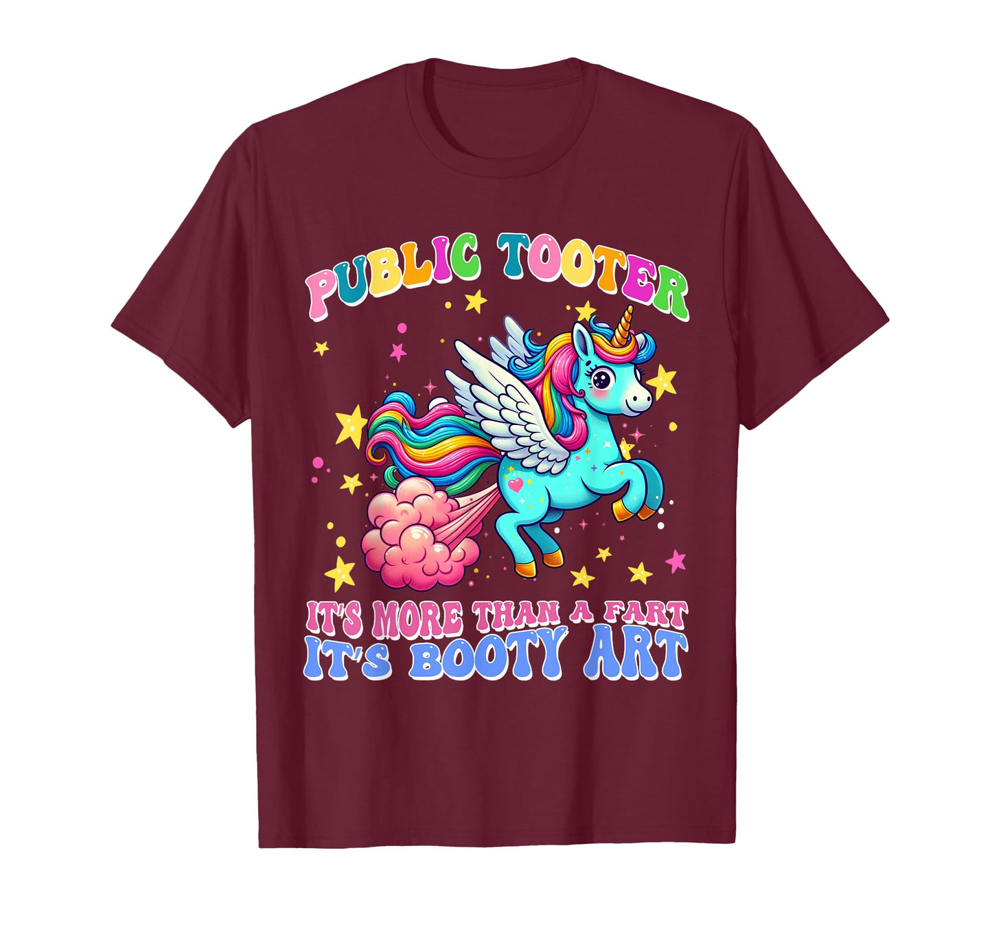 Public Tooter Funny Unicorn Inappropriate Embarrassing Adult T-Shirt