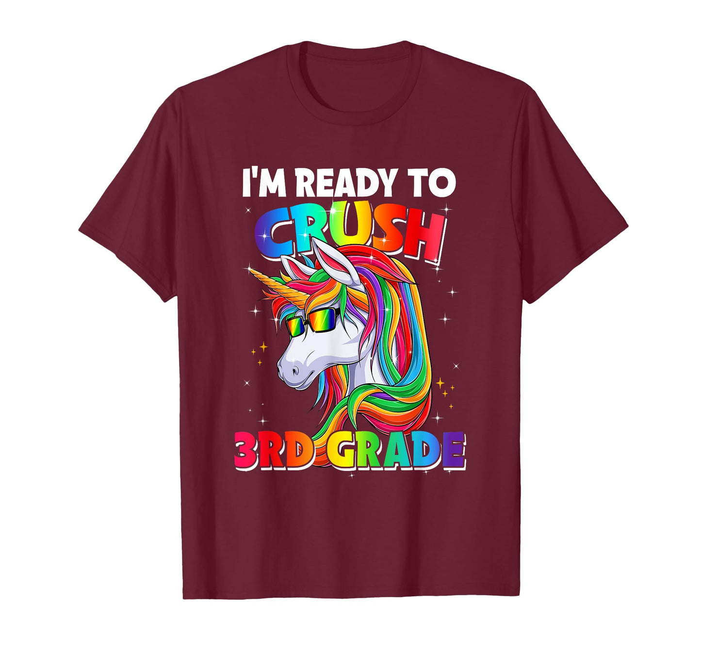 I'm Ready To Crush 3rd Grade Back To School Unicorn Girls T-Shirt