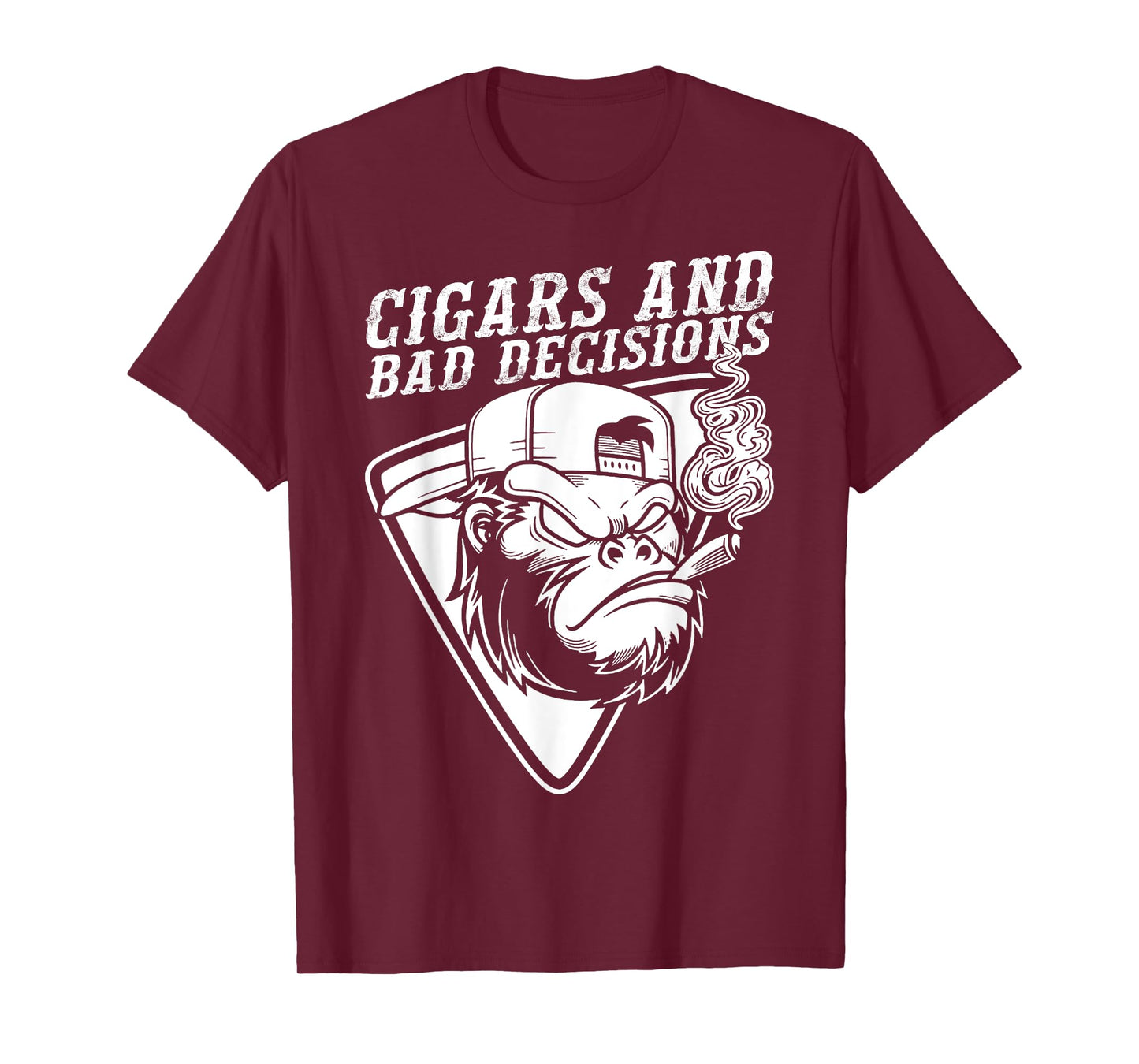 Funny Monkey Cigars And Bad Decisions T-Shirt
