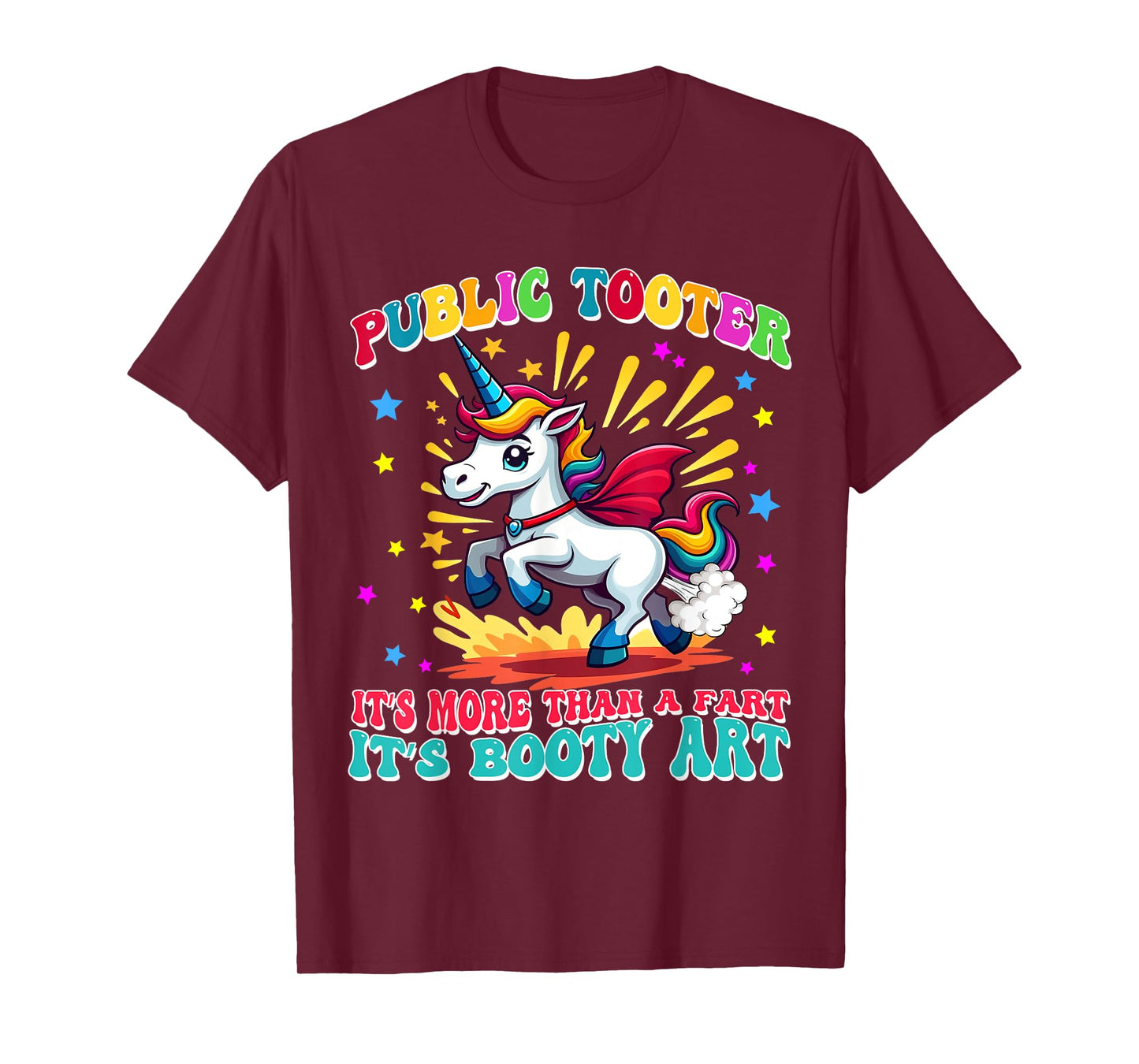 Public Tooter Funny Unicorn Inappropriate Embarrassing Adult T-Shirt
