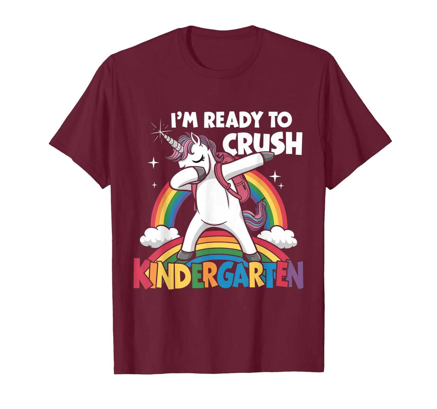 Crush Kindergarten Dabbing Unicorn Back to School Girls Gift T-Shirt