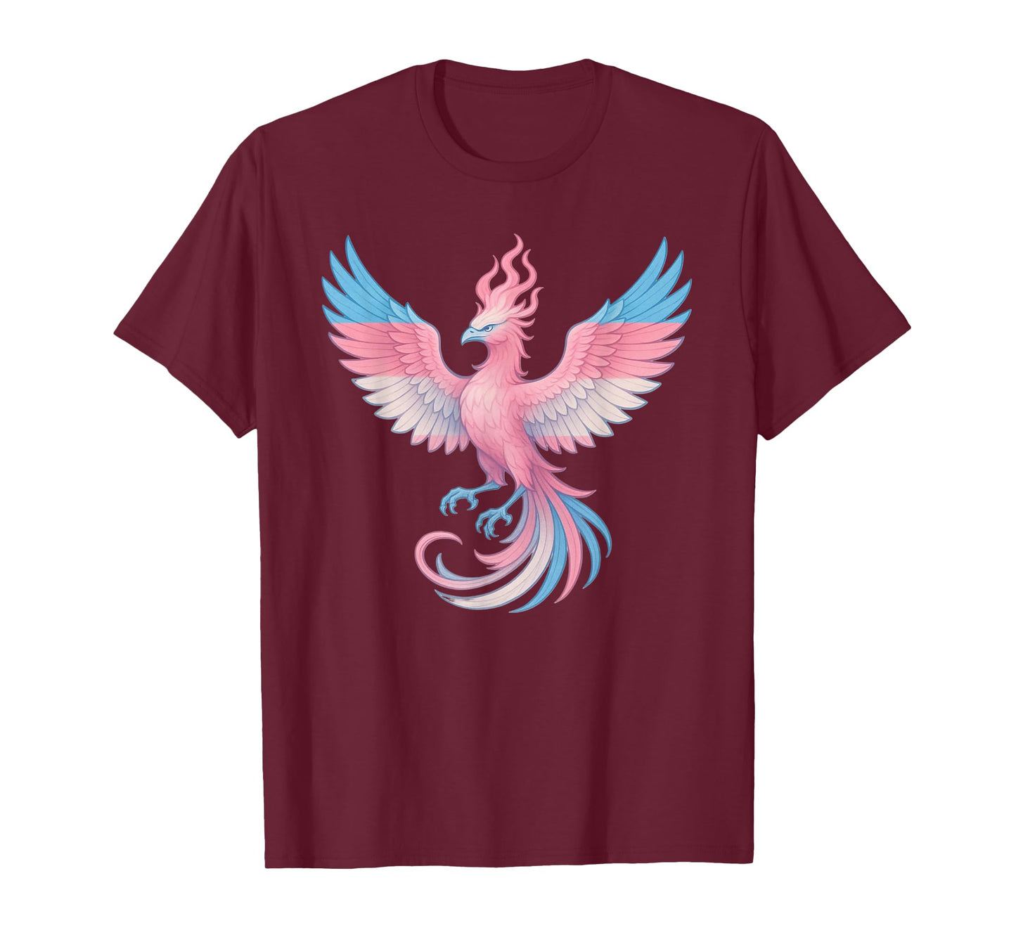 Transgender Phoenix Bird Trans Pride Flag Rising From Ashes T-Shirt