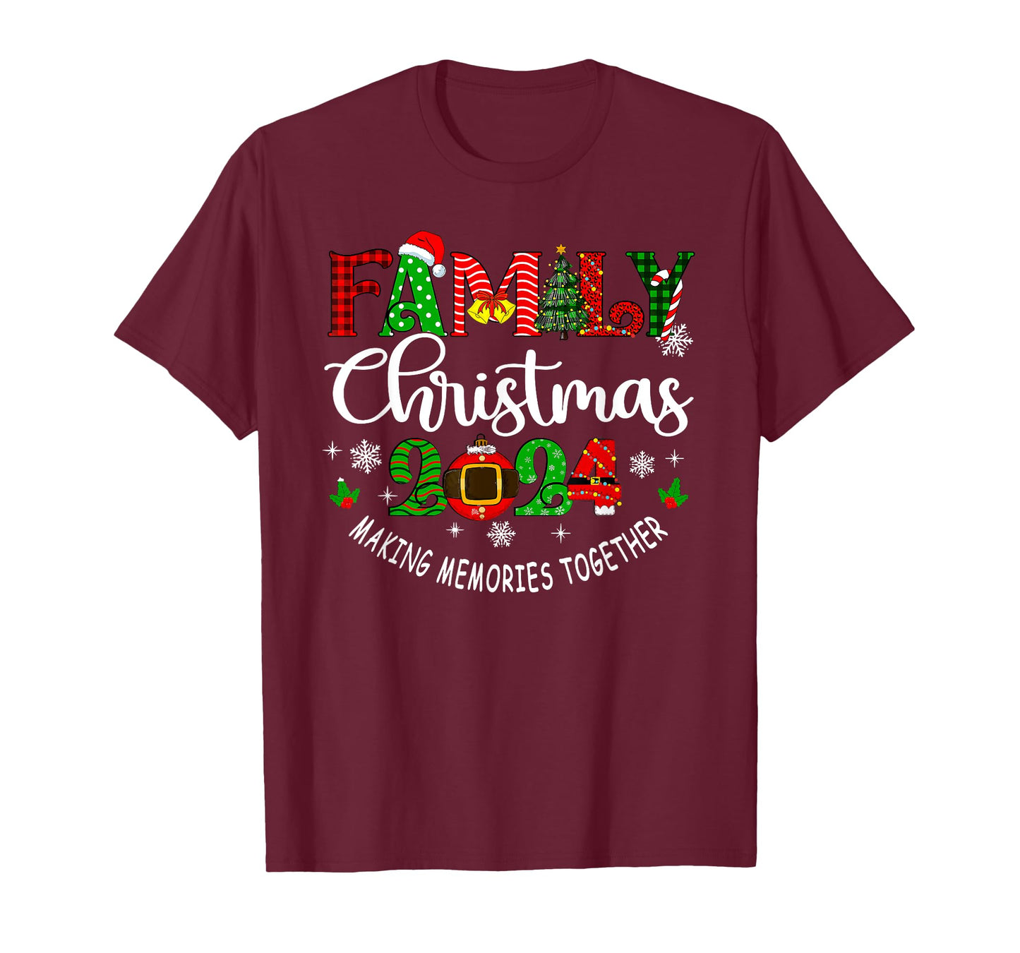 Family Christmas 2024 Making Memories Together Matching PJs T-Shirt