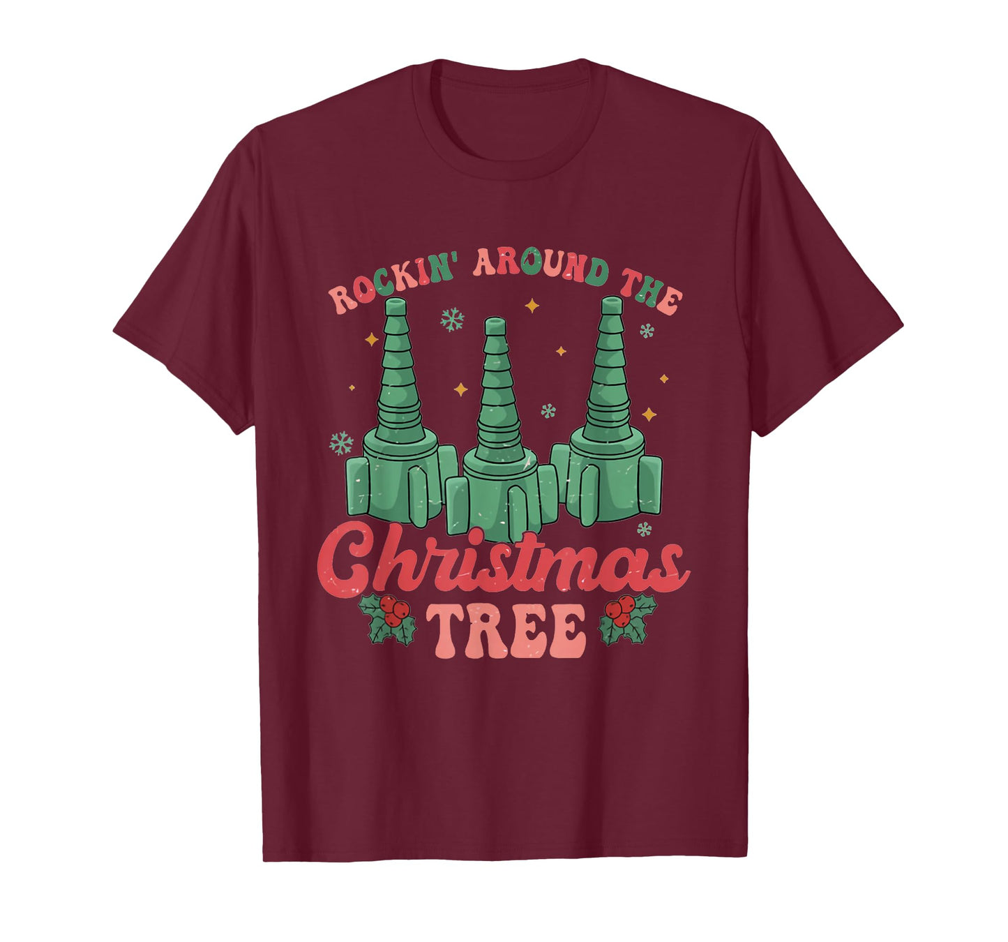 Rockin' Around The Christmas Tree Respiratory Therapist RT T-Shirt