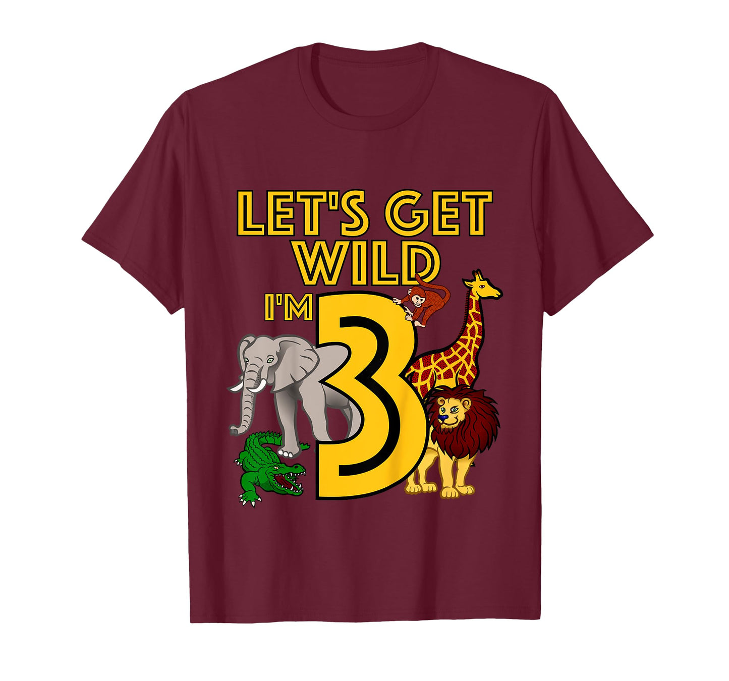 3 Year Old Zoo Birthday Shirt Safari Jungle Animal 3rd Gift T-Shirt