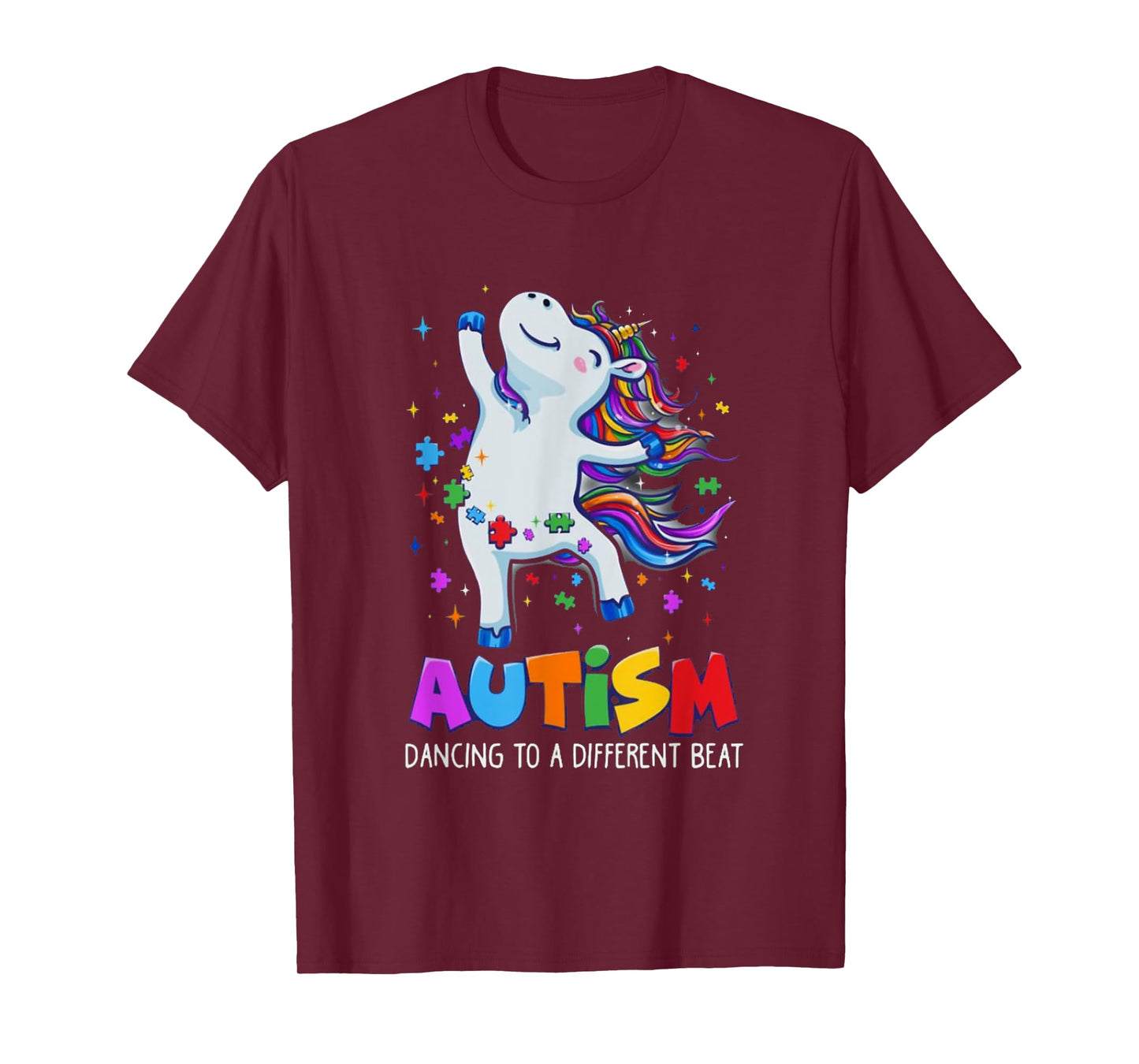 Autism awareness Dabbing unicorn puzzle piece kids t shirt T-Shirt