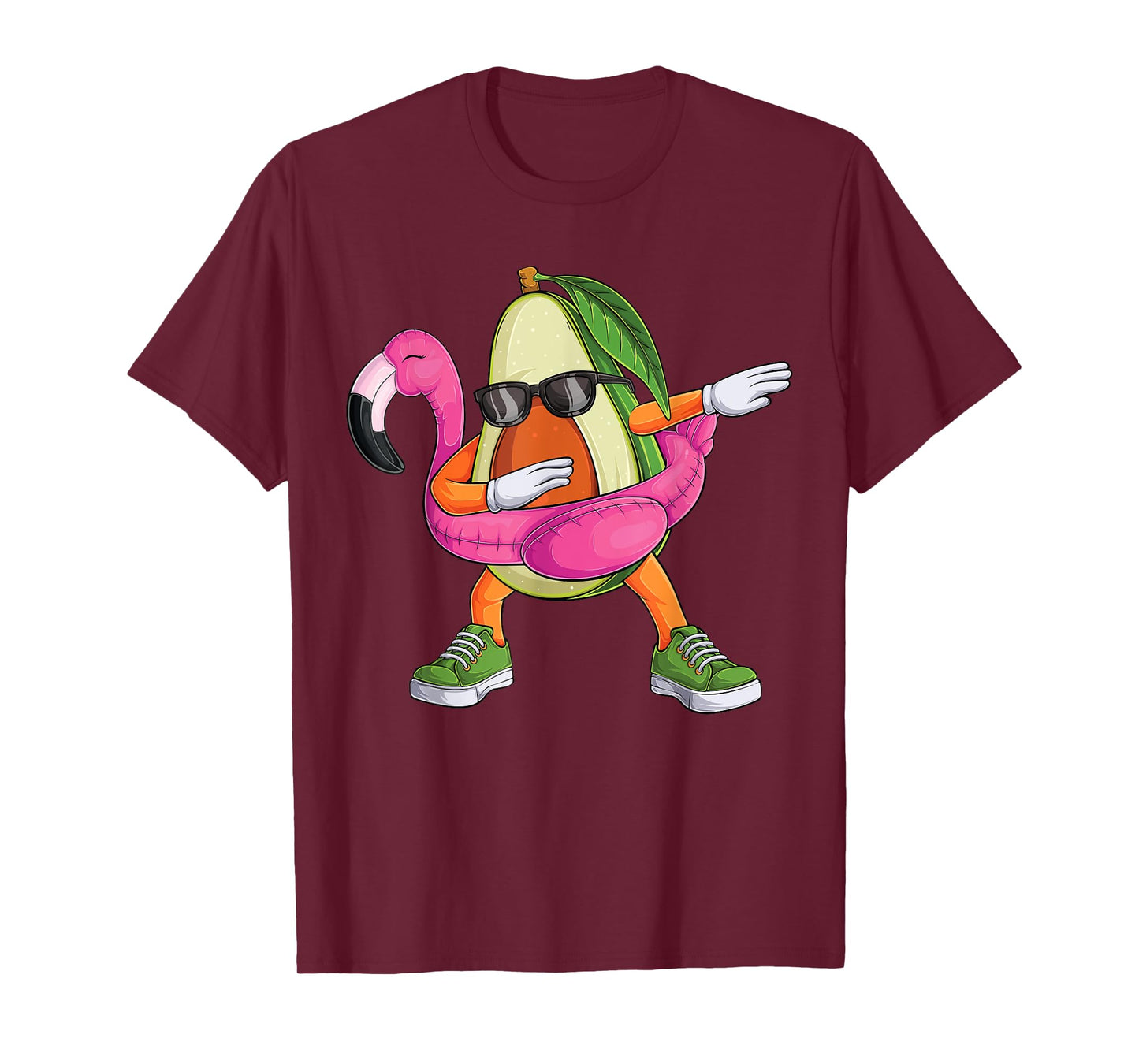 Dabbing Avocado Flamingo Tropical aloha Beach Hawaiian Men Women Kids T-Shirt