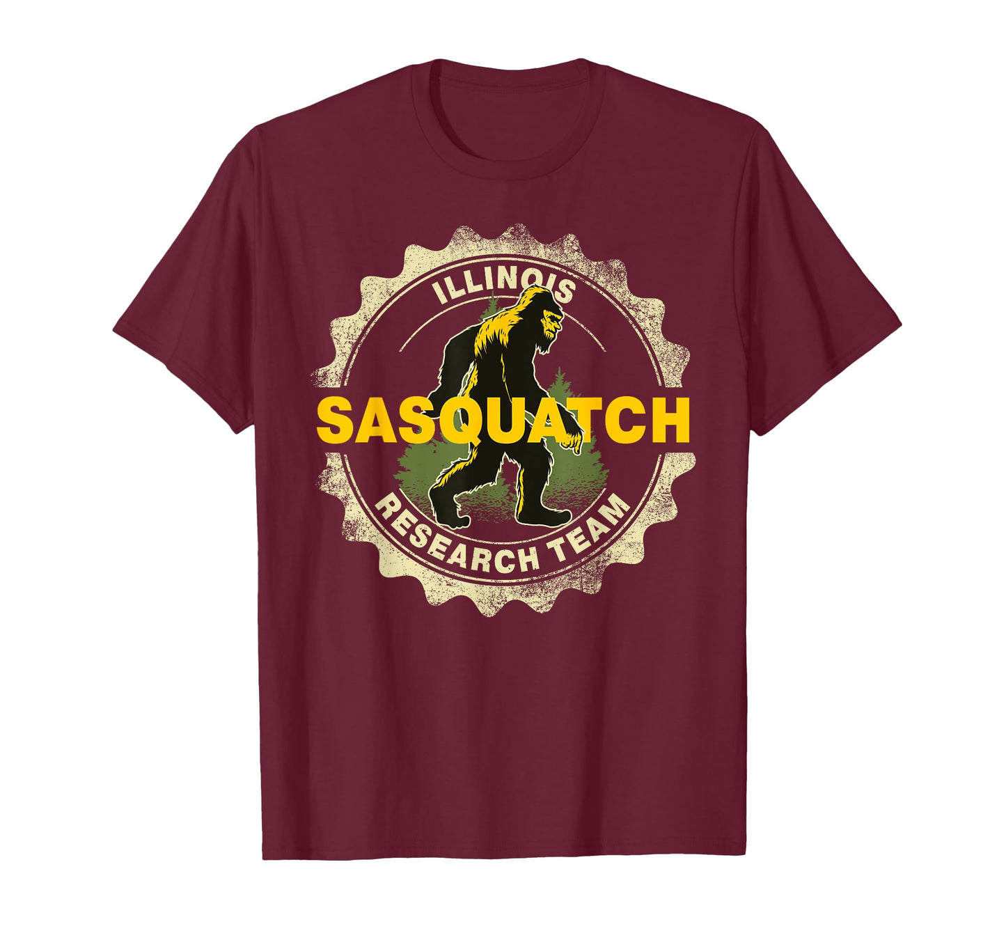 Illinois Sasquatch Research Team Bigfoot Believer Fan T-Shirt