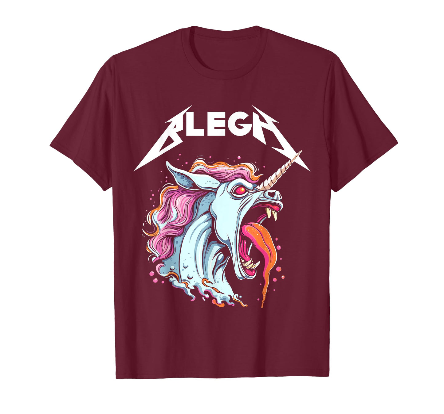 Live Laugh Blegh Bleghssed Heavy Metal Metalcore Unicorn T-Shirt
