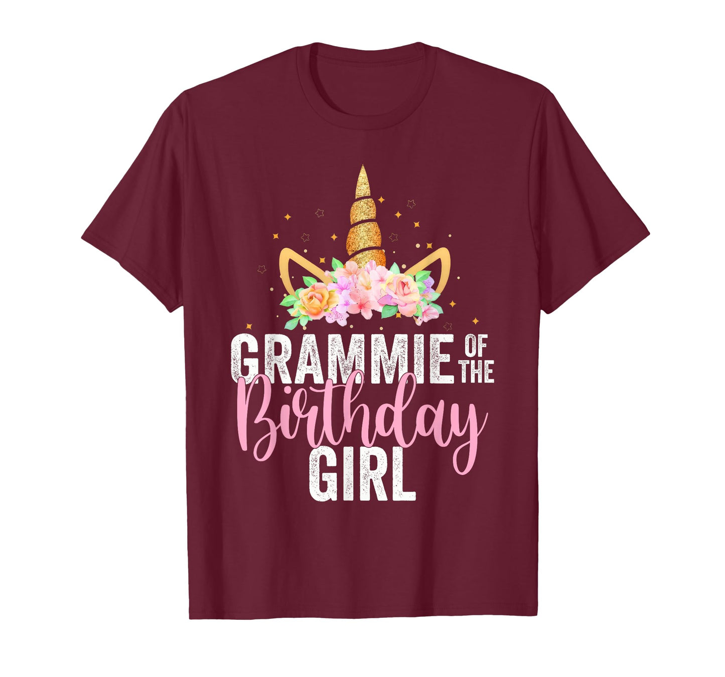 Grammie Of The Birthday Girl Unicorn Girls Family Matching T-Shirt