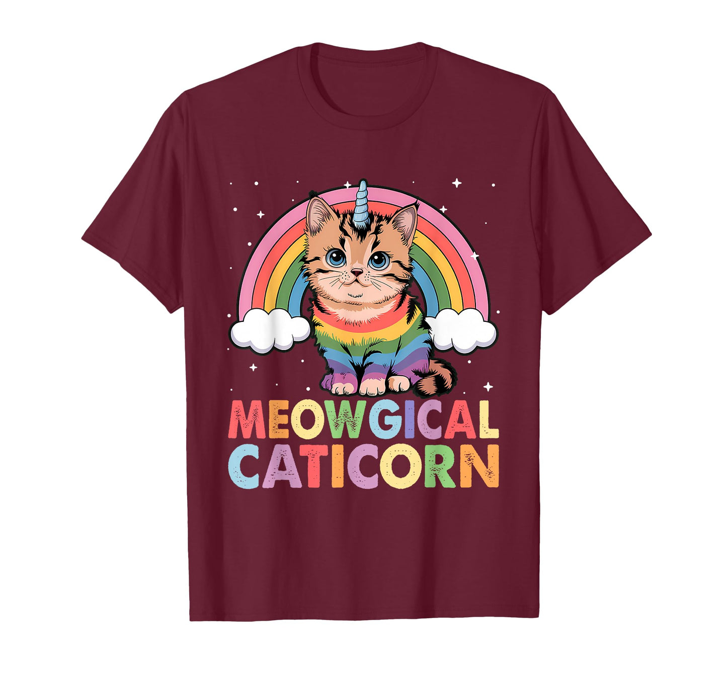 Meowgical Caticorn Cat Unicorn Girls Women Kittycorn T-Shirt