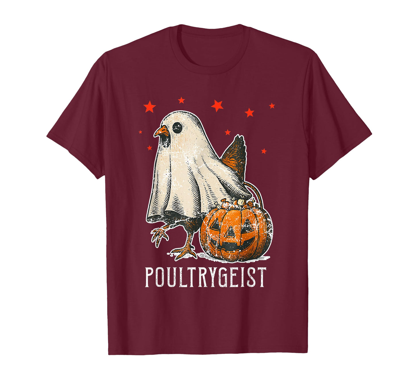 Poultrygeist Chicken Ghost Pumpkin Costume Halloween T-Shirt