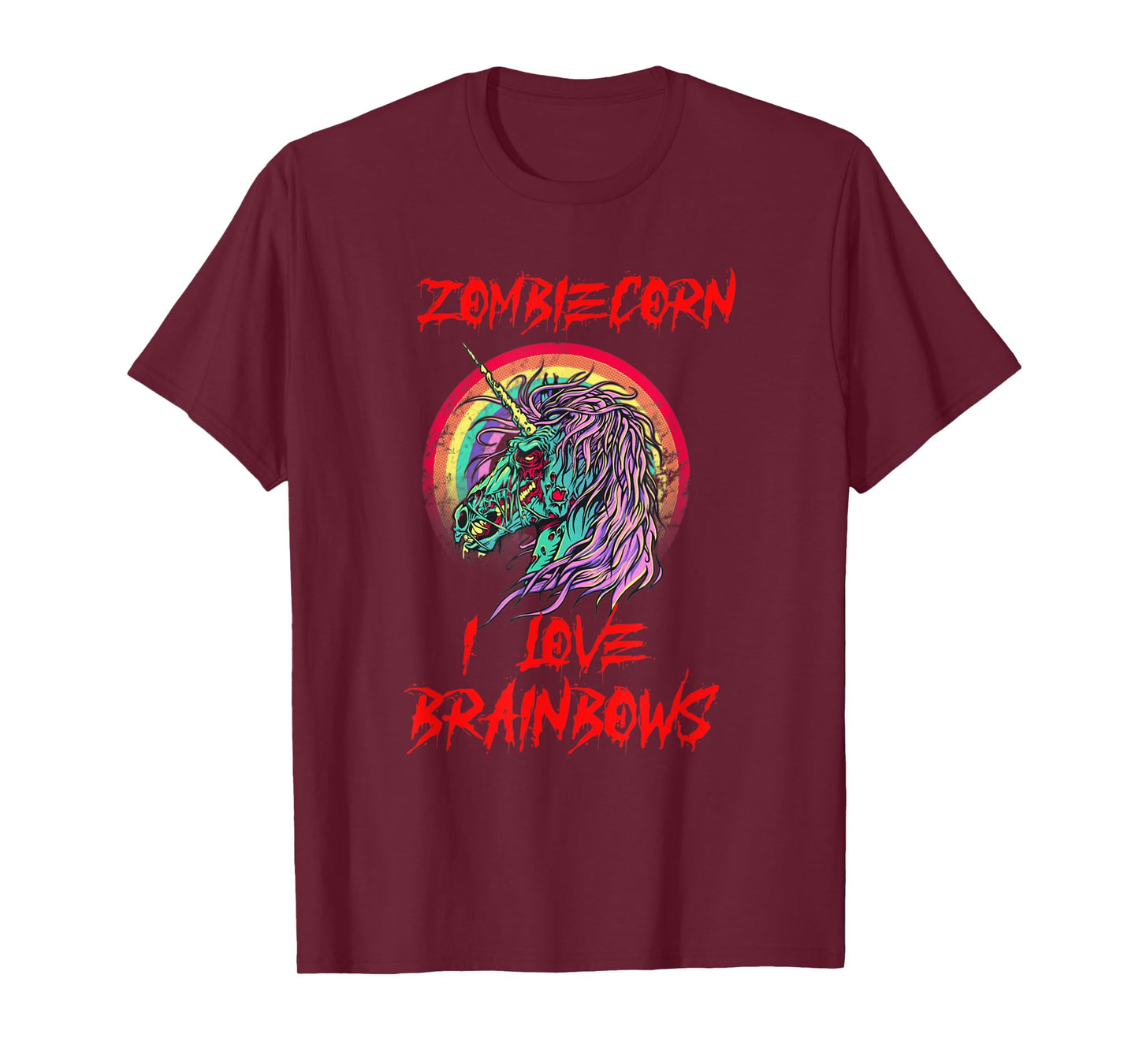 Zombiecorn Zombie Unicorn Brainbows Halloween T-Shirt