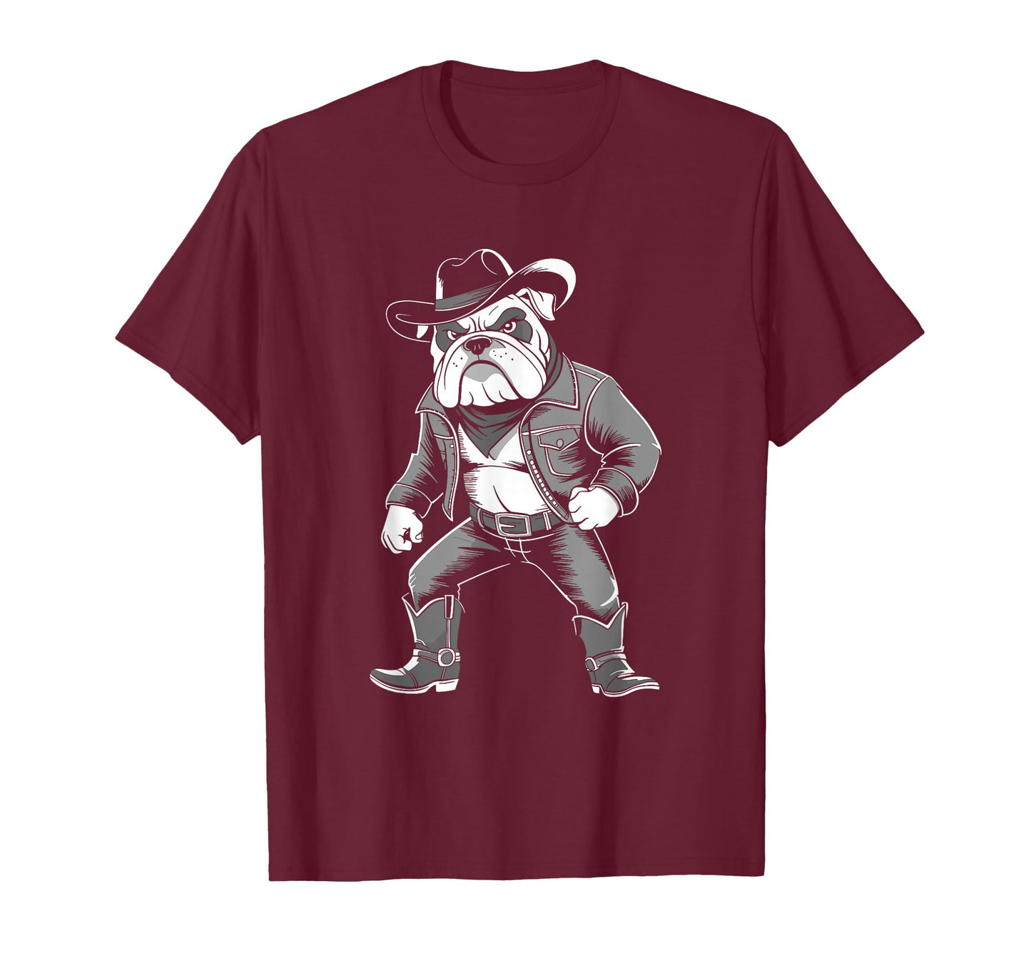 Cowboy Bulldog Western Funny Country T-Shirt