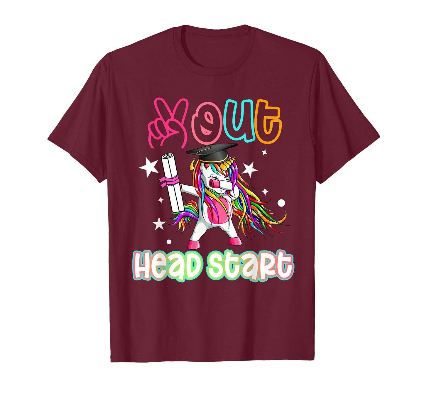 Peace out Headstart Dabbing Unicorn Last Day Of School Kids T-Shirt
