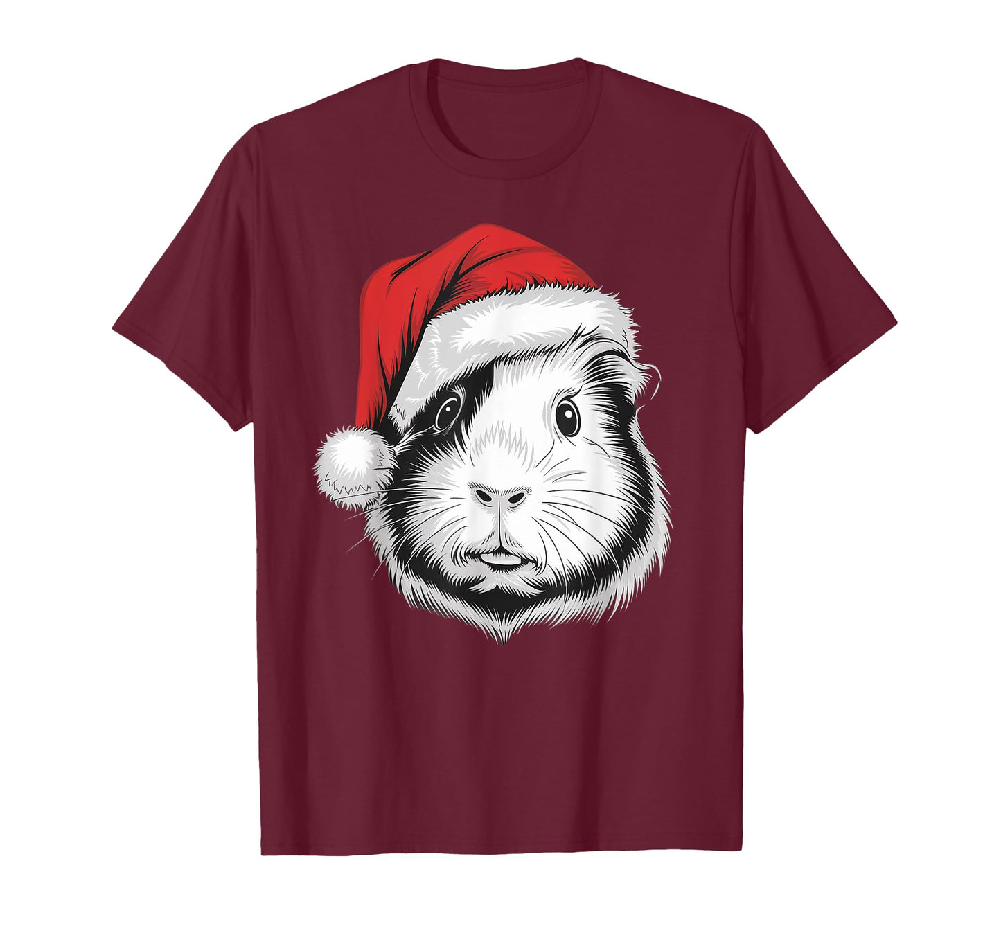 Joyful Guinea pig Santa on Guinea pig Christmas T-Shirt