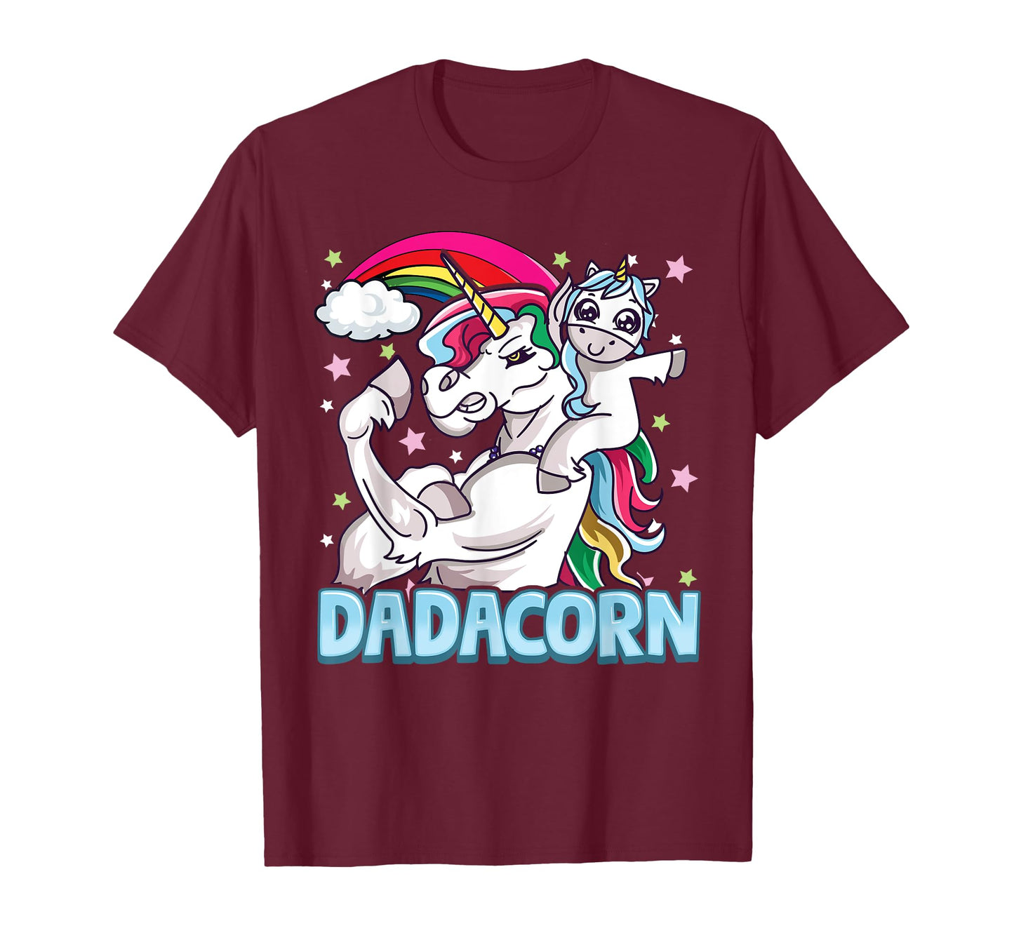 Dadacorn Dad Funny Unicorn Dad Papacorn Dadicorn T-Shirt