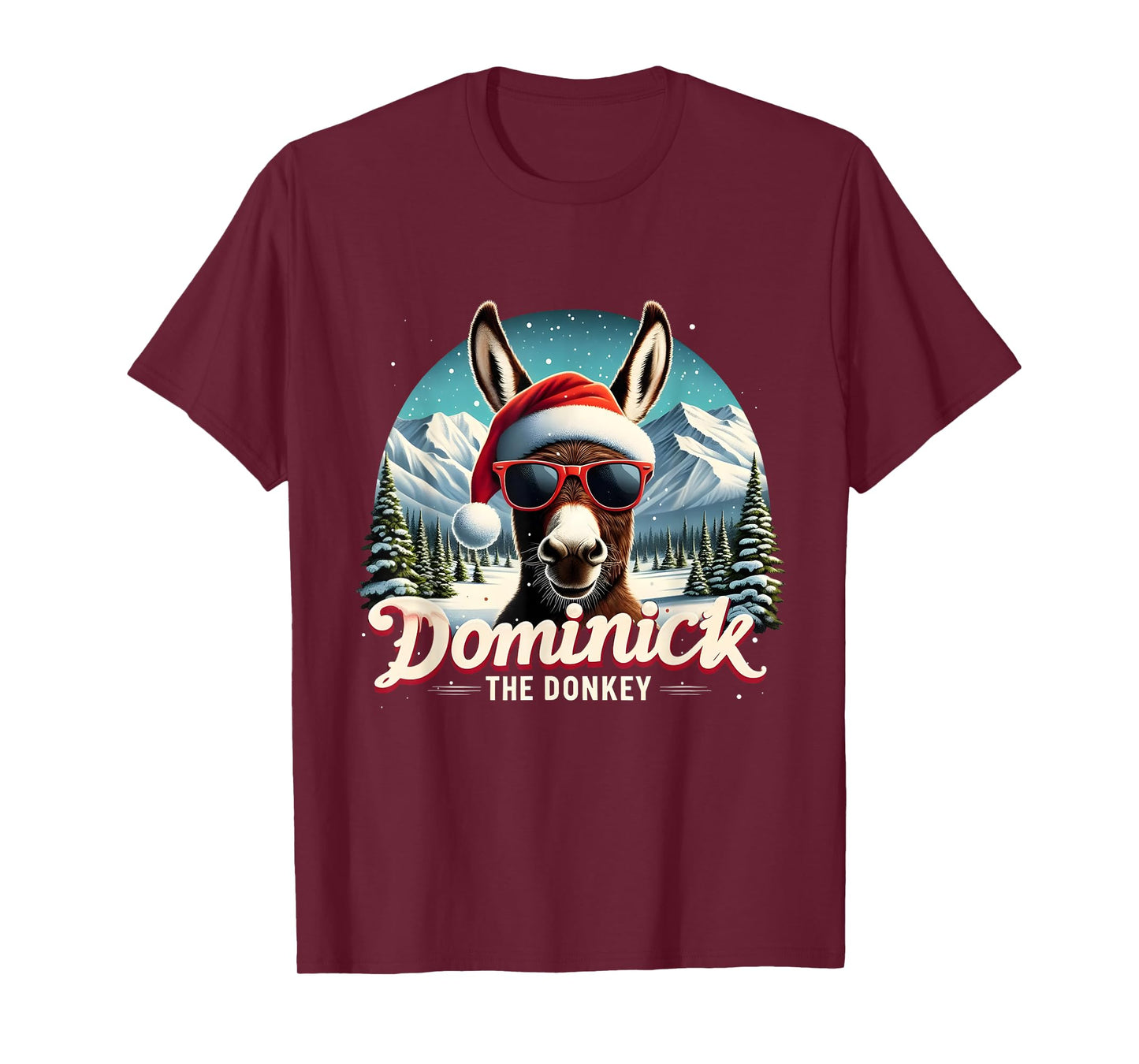 Merry Christmas Dominick the Donkey Costume Christmas Donkey Cheer T-Shirt