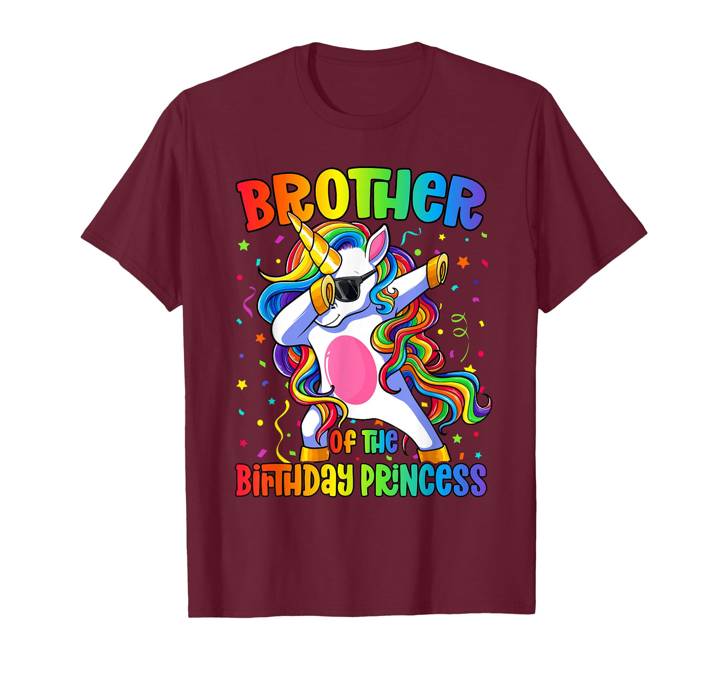 Brother of the Birthday Princess Shirt Boy Dab Unicorn T-Shirt