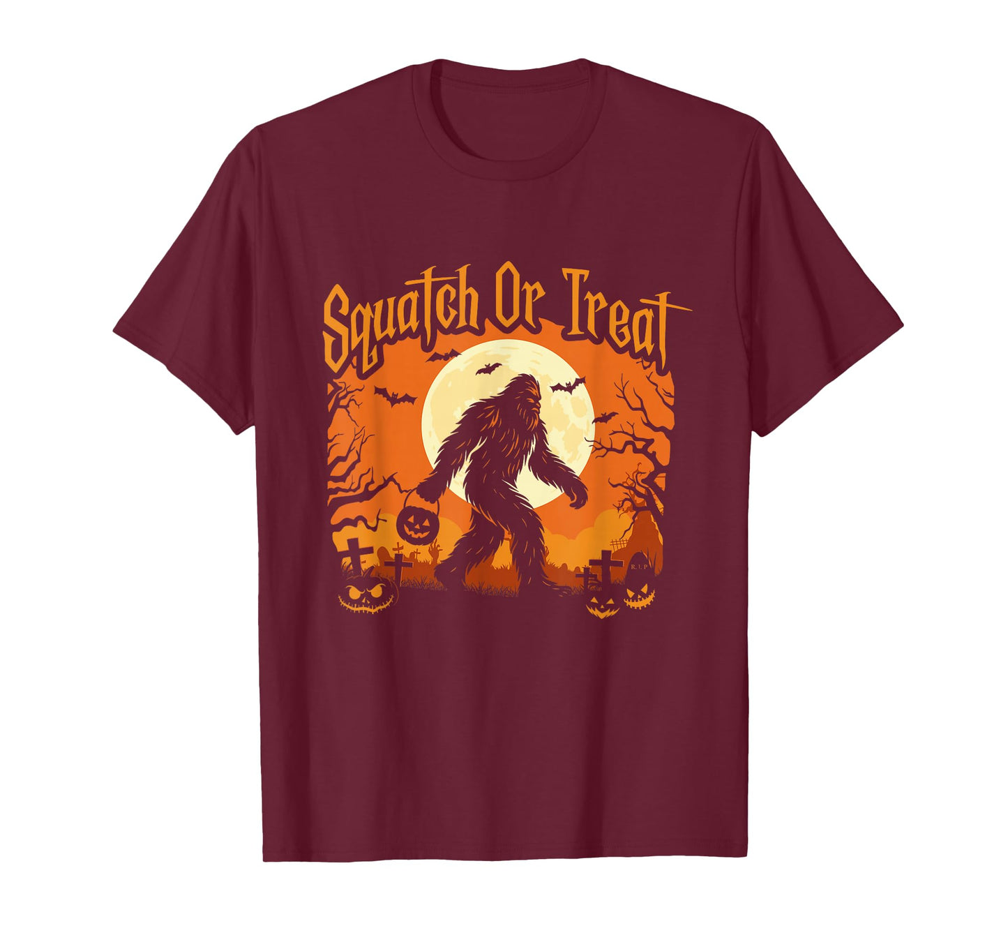 Squatch Or Treat - Spooky Bigfoot Halloween Sasquatch T-Shirt