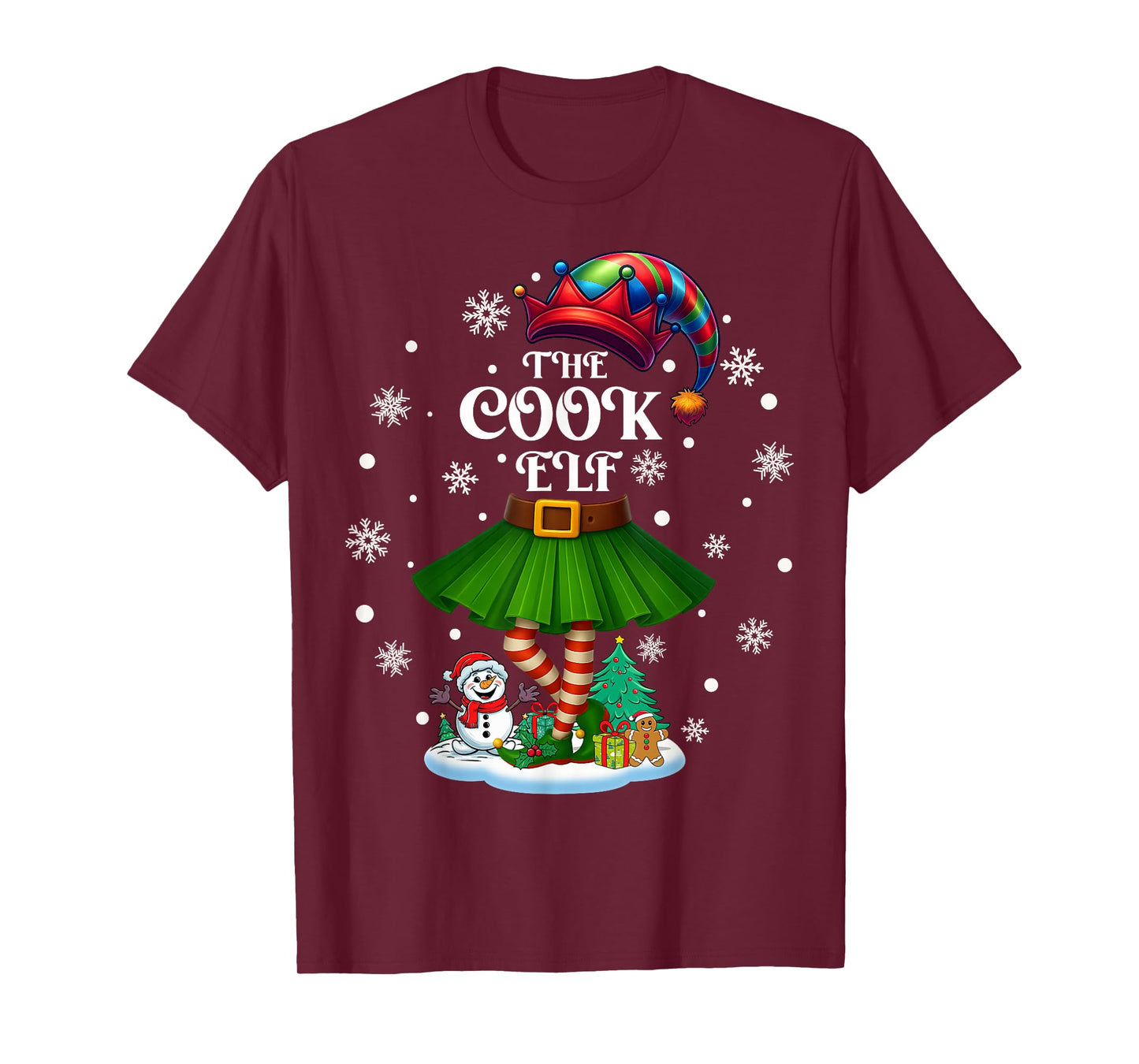 Cook Elf Squad Xmas Women Girls Mom Christmas Family T-Shirt